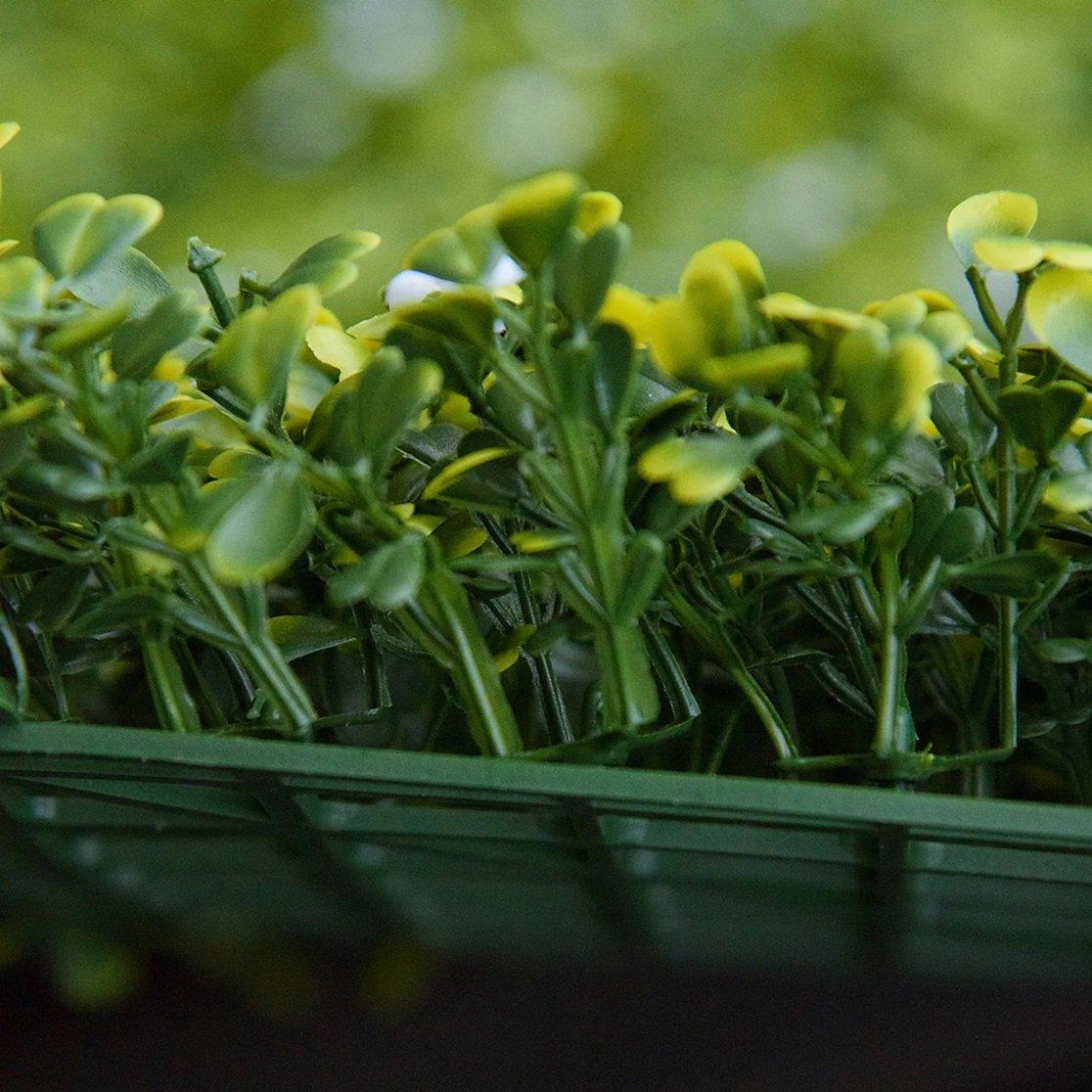 Green - Outsunny - 12PCS Artificial Boxwood Wall Panels 50cm x 50cm - 9