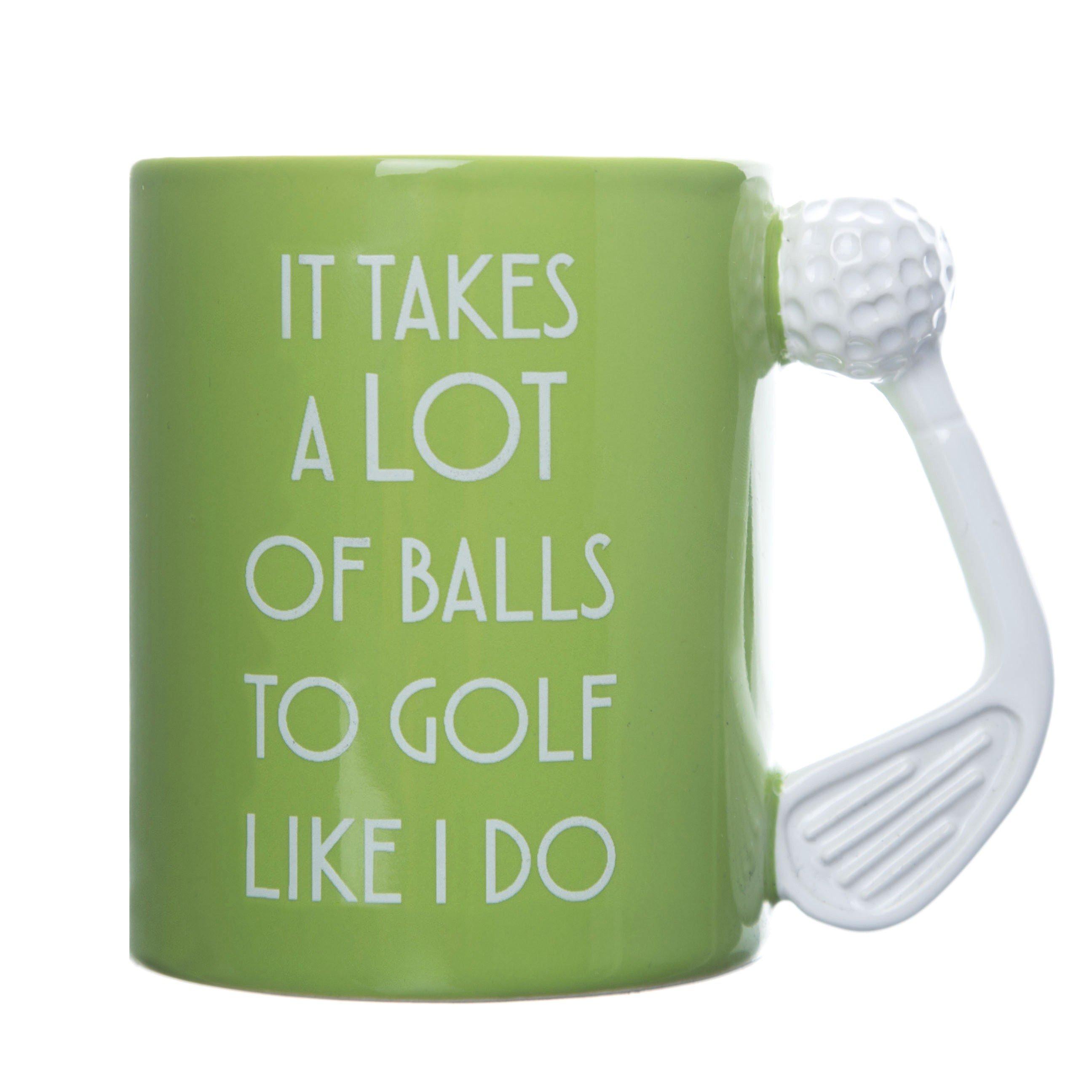Green - Boxer Gifts - Golf Mug - Takes A Lot Of Balls - 1