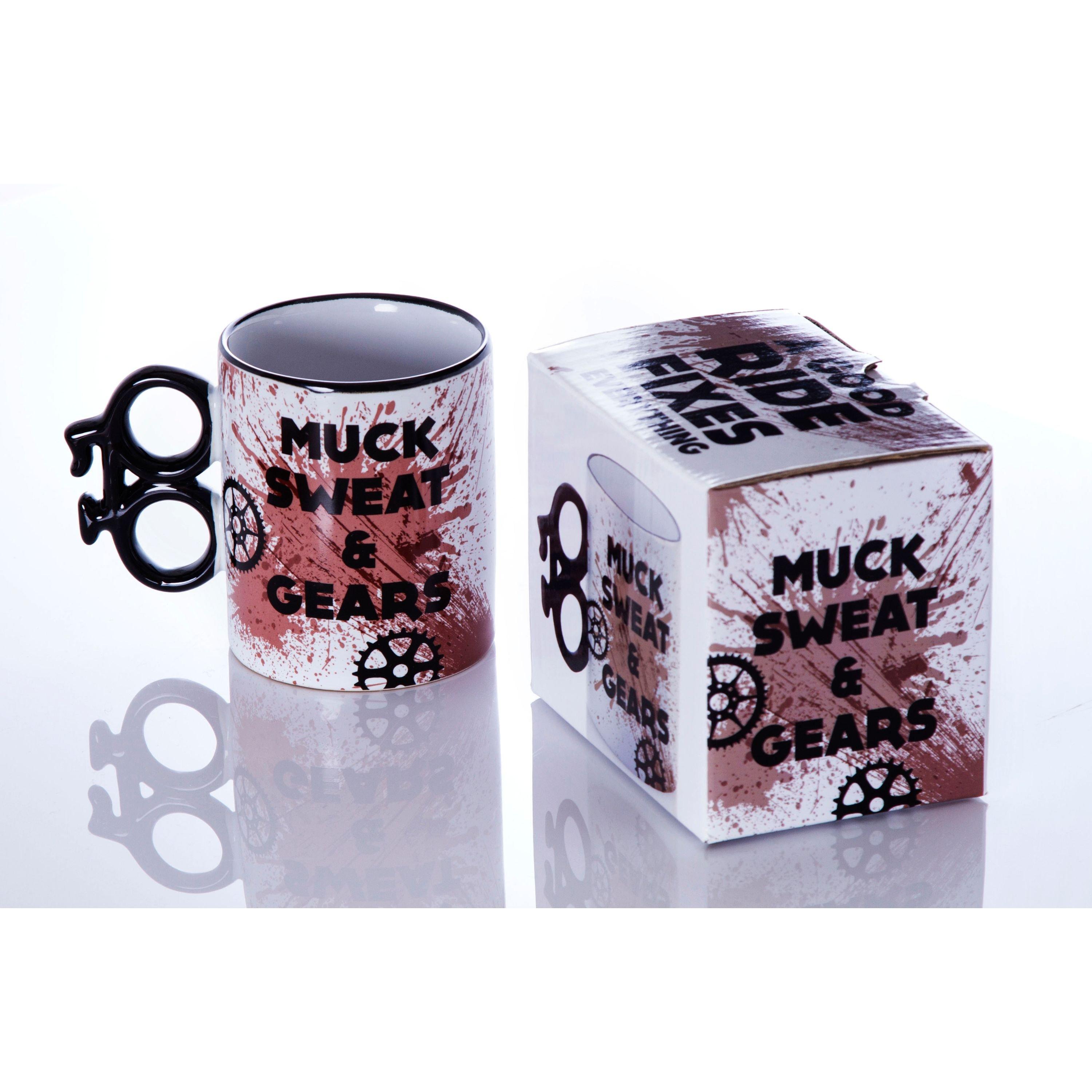 Multi - Boxer Gifts - Muck Sweat and Gears Ceramic Bike Mug - Great Gift - 3