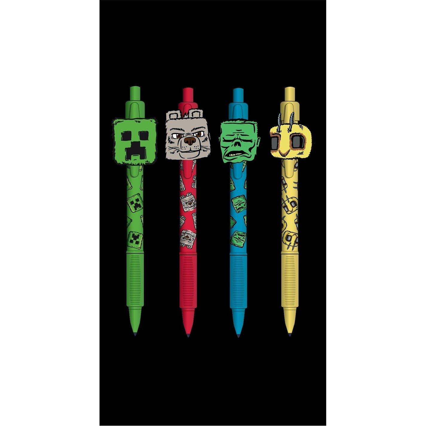 Multi - Minecraft - Minecraft 4 Pack Of Pens - 3
