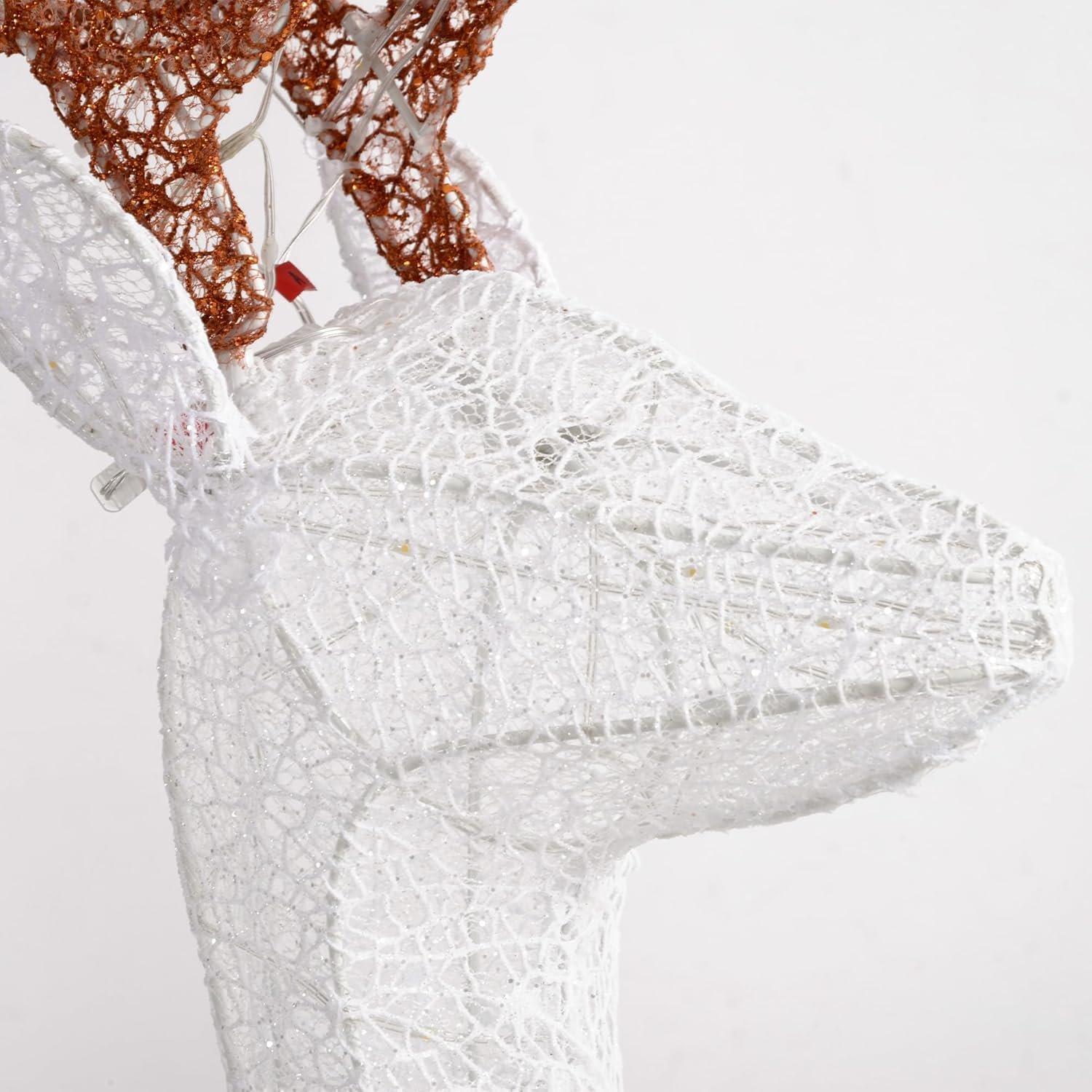 Yellow - HOMCOM - Outsunny Three-Piece LED Light Reindeer Set - 9