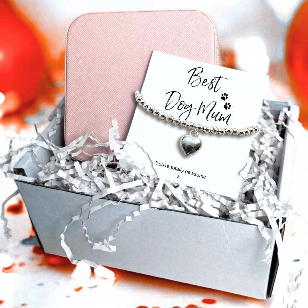 Silver - Aye Do Gifts - Best Dog Mum Bracelet & Jewellery Box Gift - 1
