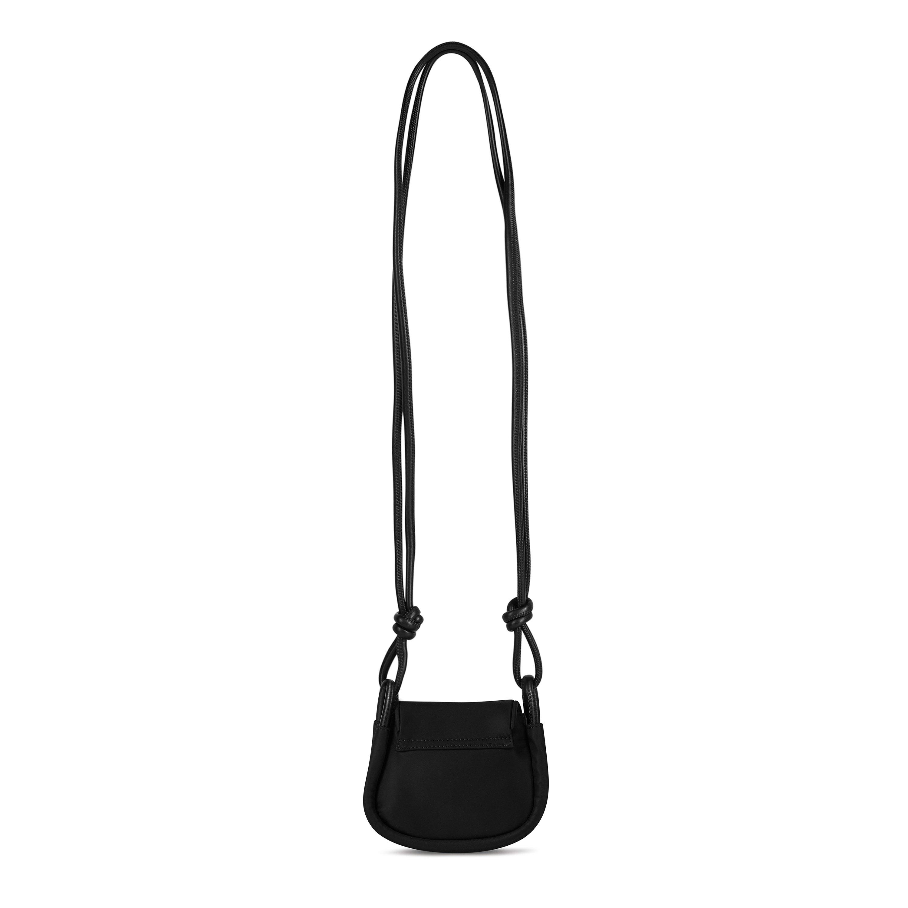 Black - Ganni - Knot Mini Flap Over Bag - 3