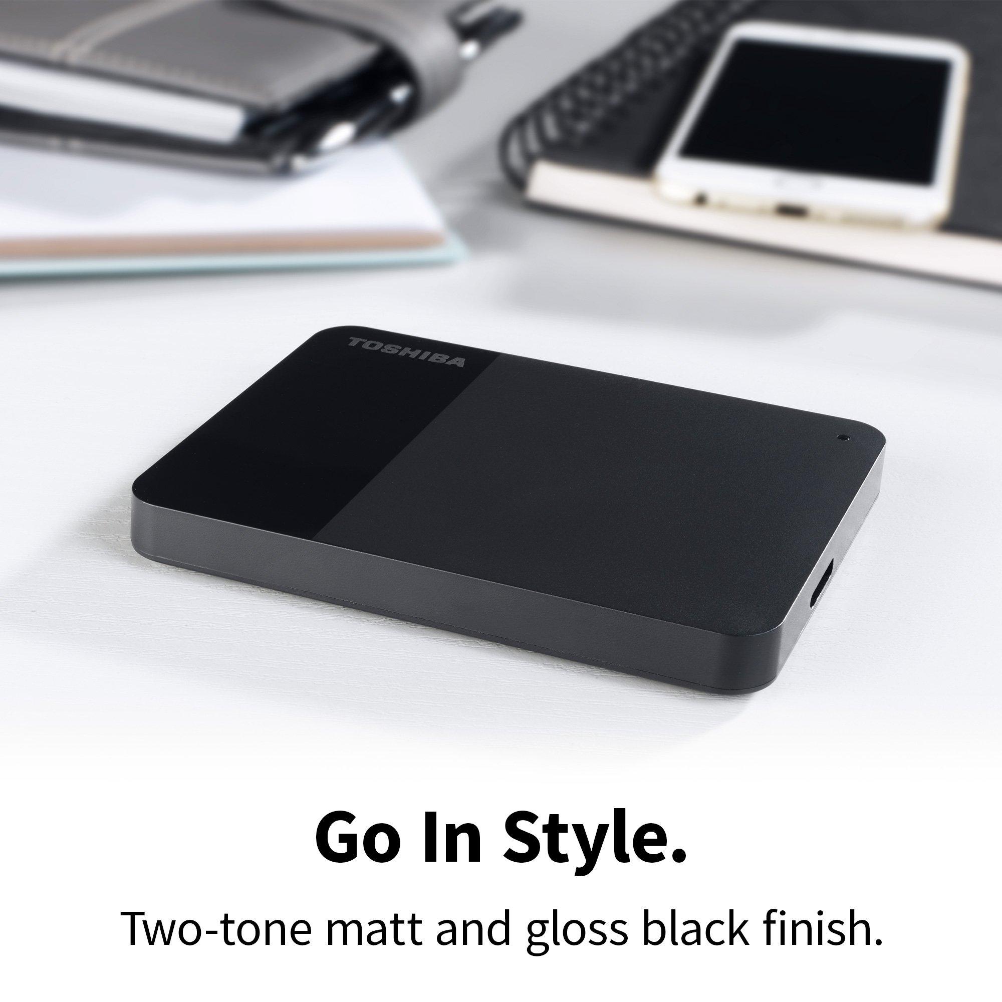 Black - Toshiba - Canvio Ready 2TB USB-A Portable External Hard Drive - 4