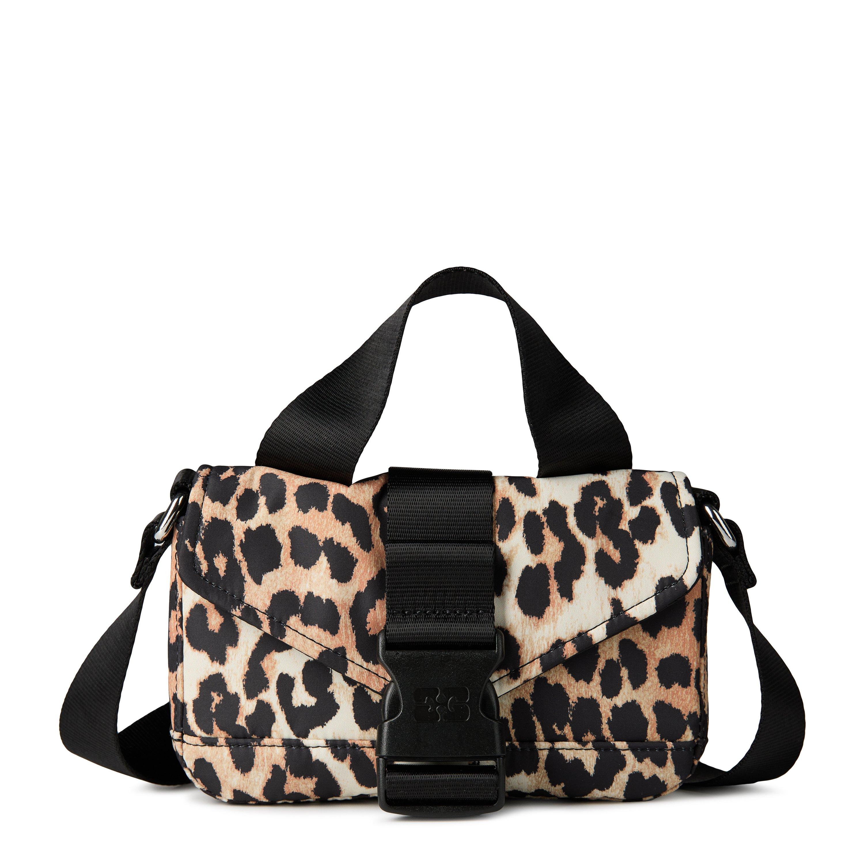 バッグ GAMNI RECYCLED TECH MINI SATCHEL LEOPARD GANNI Recycled Tech Leopard Mini Satchel | Shopbop