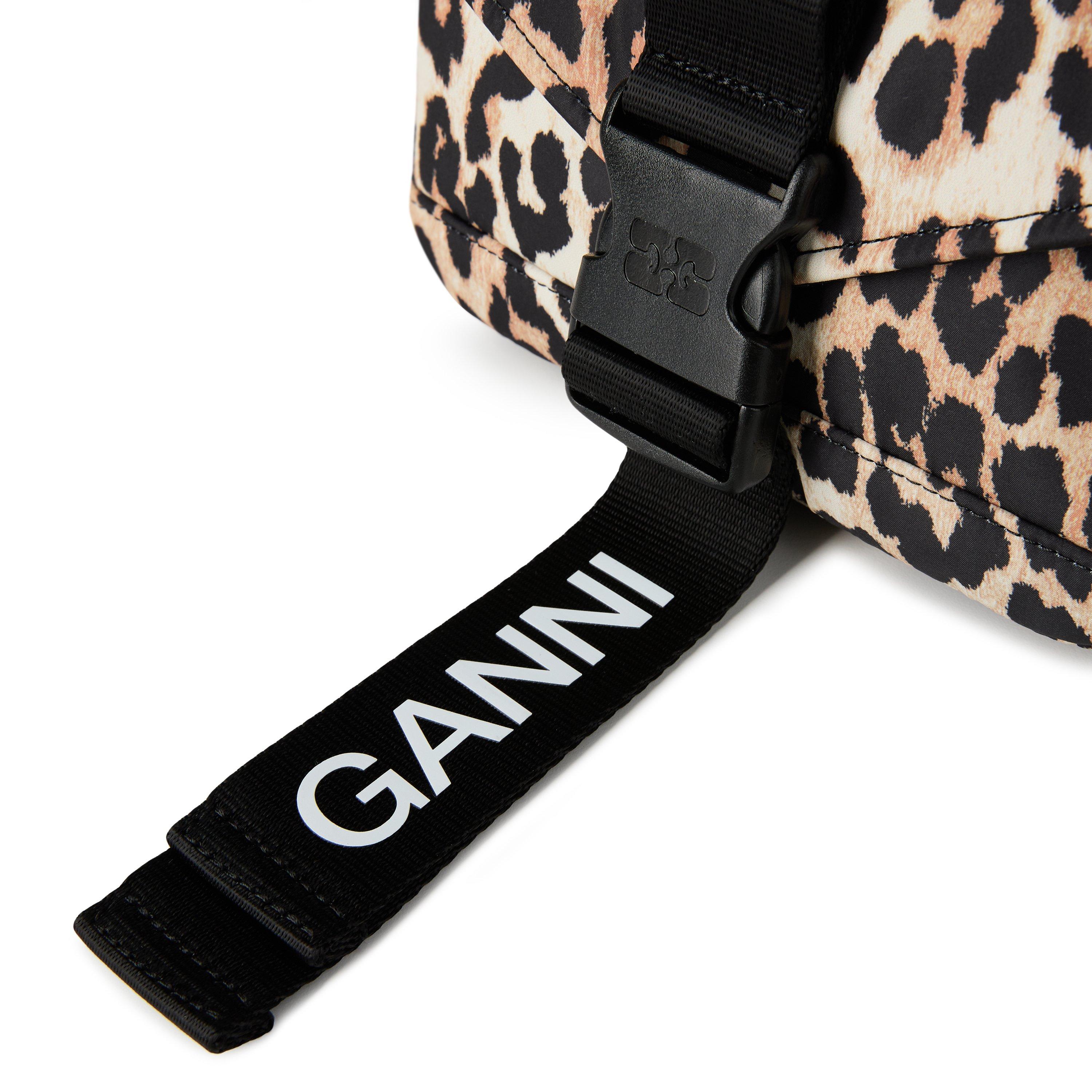 バッグ GAMNI RECYCLED TECH MINI SATCHEL LEOPARD Ganni Recycled Tech Mini Satchel Leopard | italist