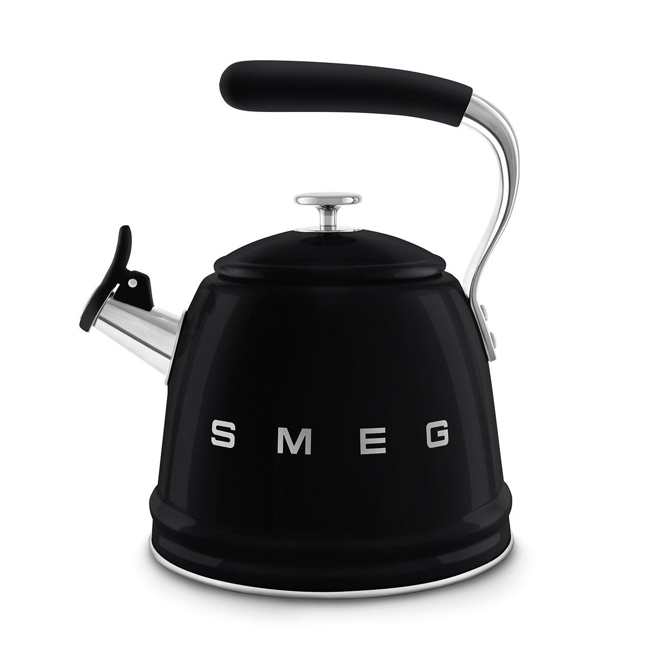 Smeg  50'S Style Whistling Kettle - Black - Medium