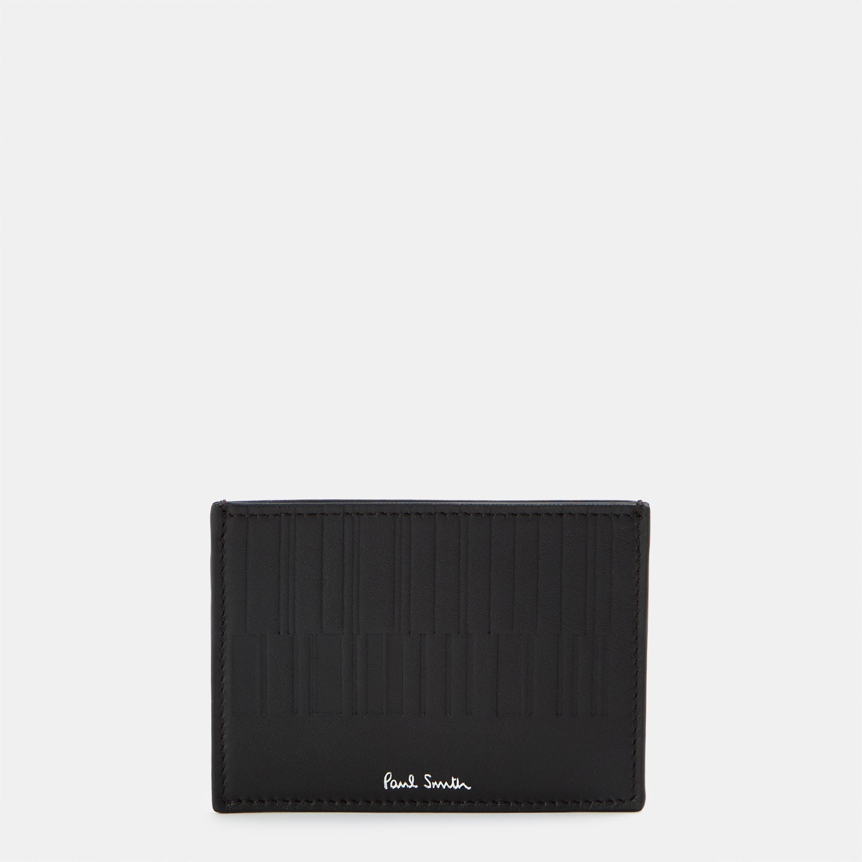 Dark Brown - Paul Smith - Men's Leather Card Holder - 1