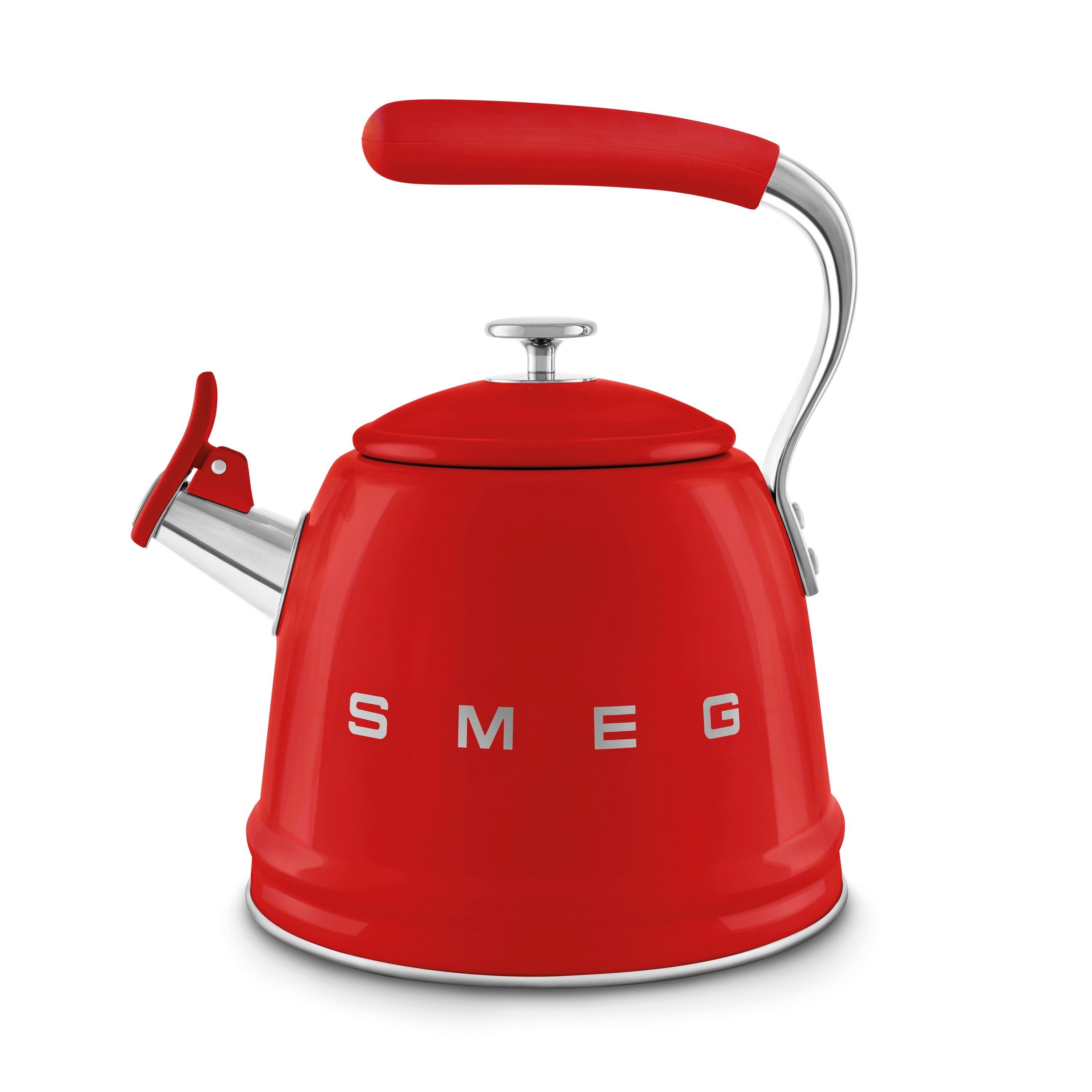 Smeg  50'S Style Whistling Kettle - Red - Medium