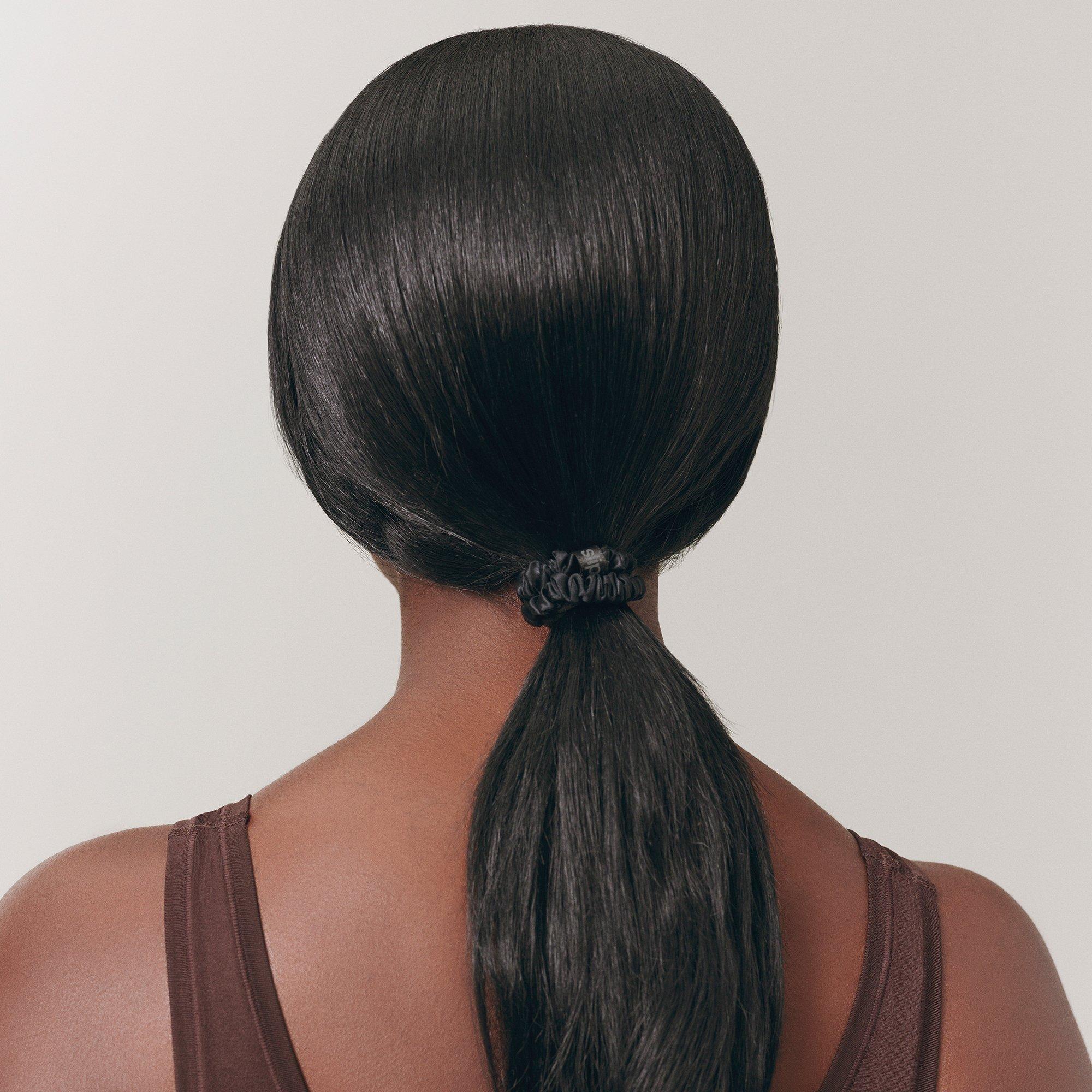 Black - Slip - Pure Silk Scrunchies - 5