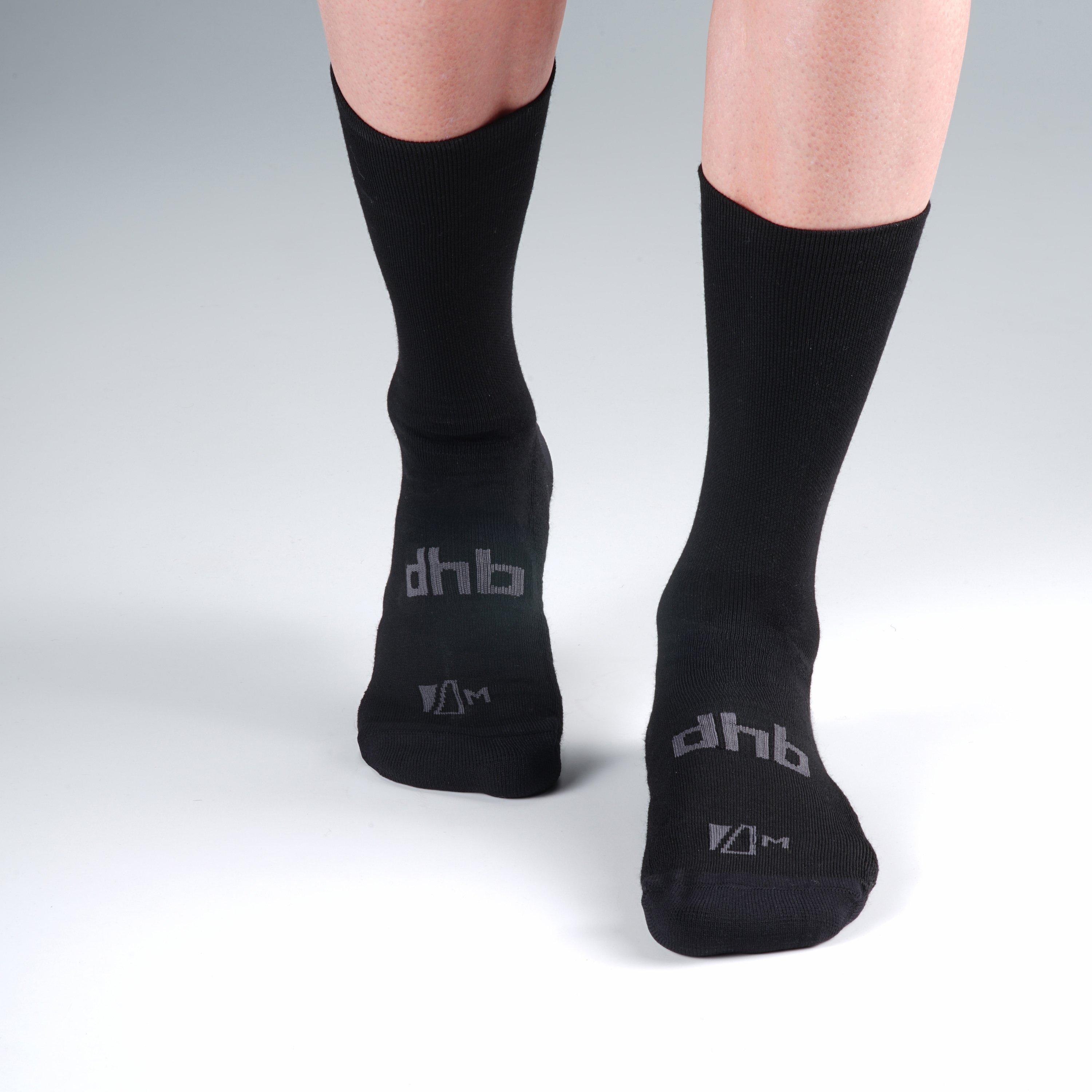 Negro/Gris - Dhb - All Season Merino Aeron Socks (2 Pack) - 7