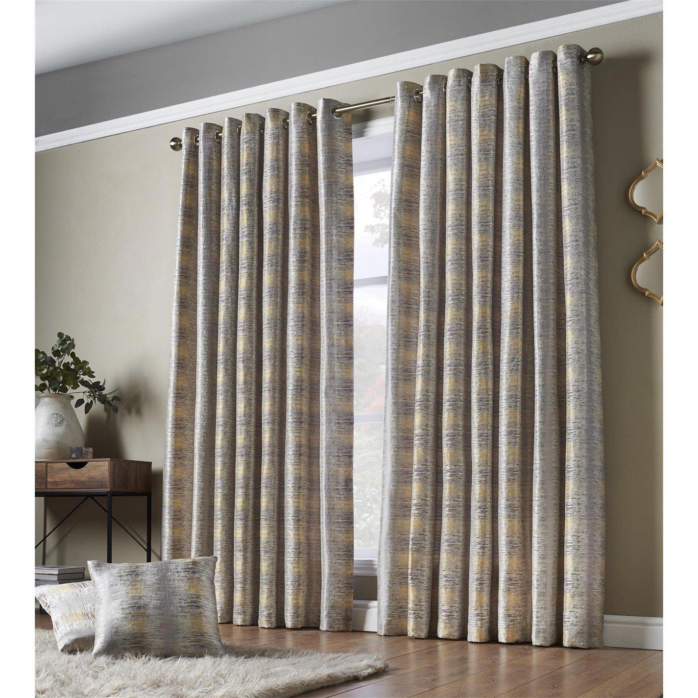 Reflections Multi Yarn Lined Ring Top Curtains