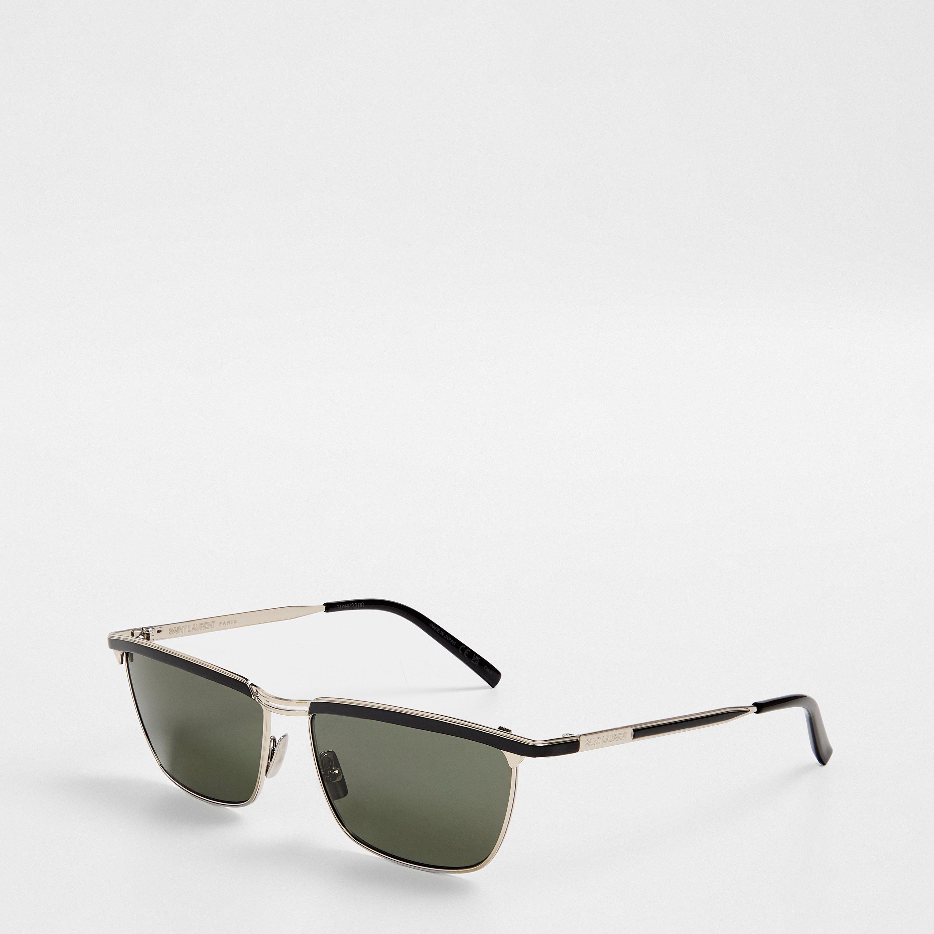Silver/Grey - Saint Laurent - Saint Laurent SL 795 Mens Rectangle Sunglasses - 1