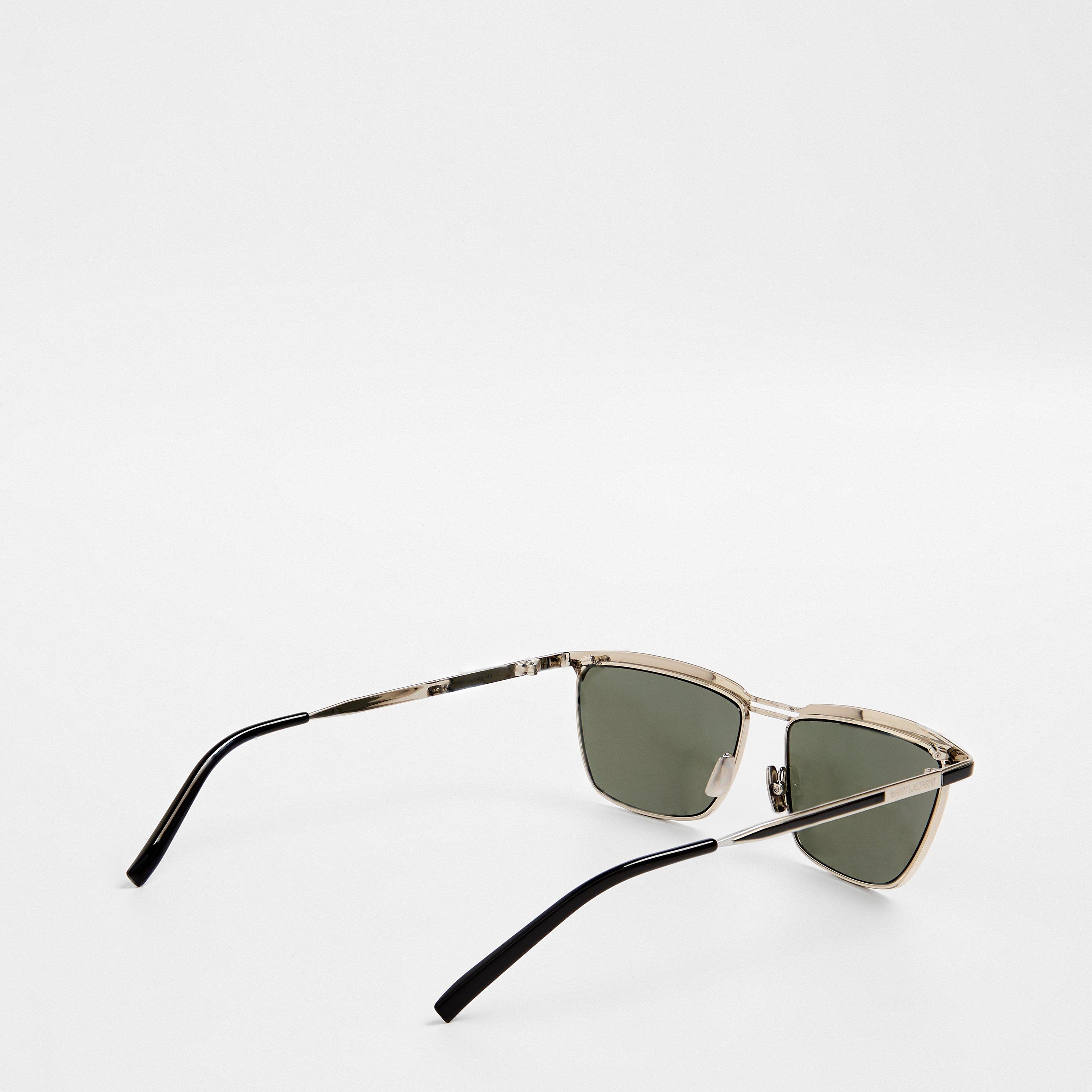 Silver/Grey - Saint Laurent - Saint Laurent SL 795 Mens Rectangle Sunglasses - 2