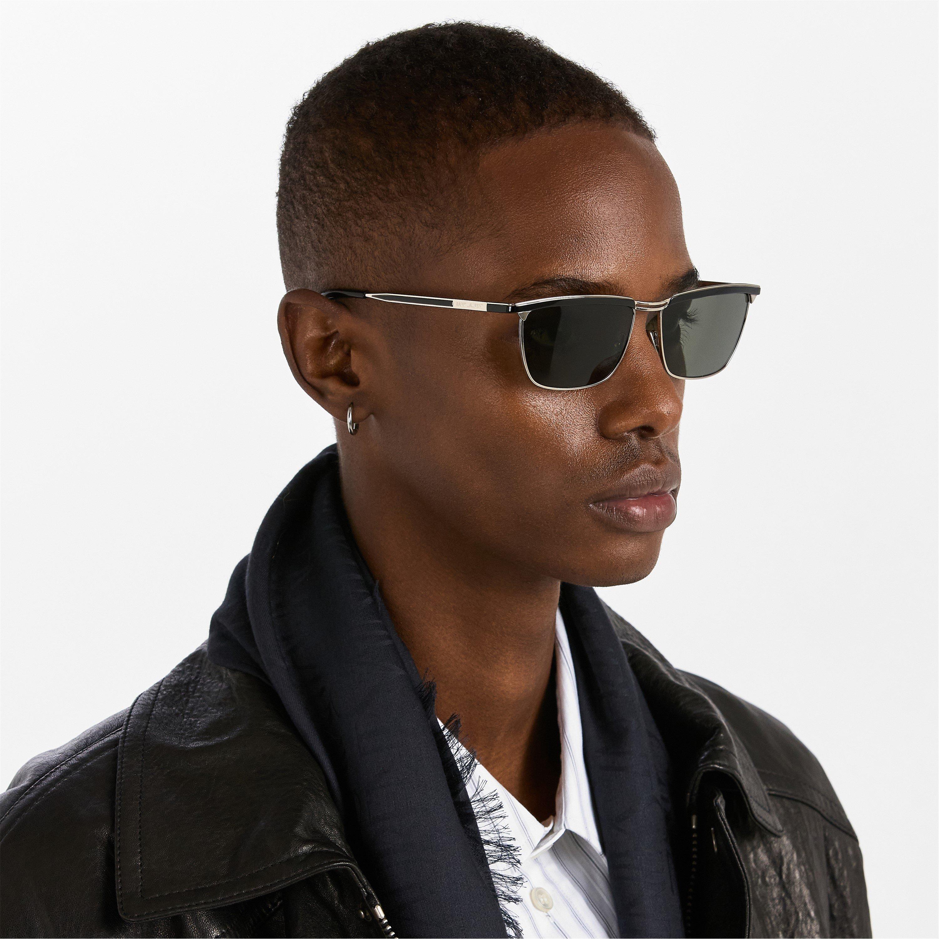 Silver/Grey - Saint Laurent - Saint Laurent SL 795 Mens Rectangle Sunglasses - 3