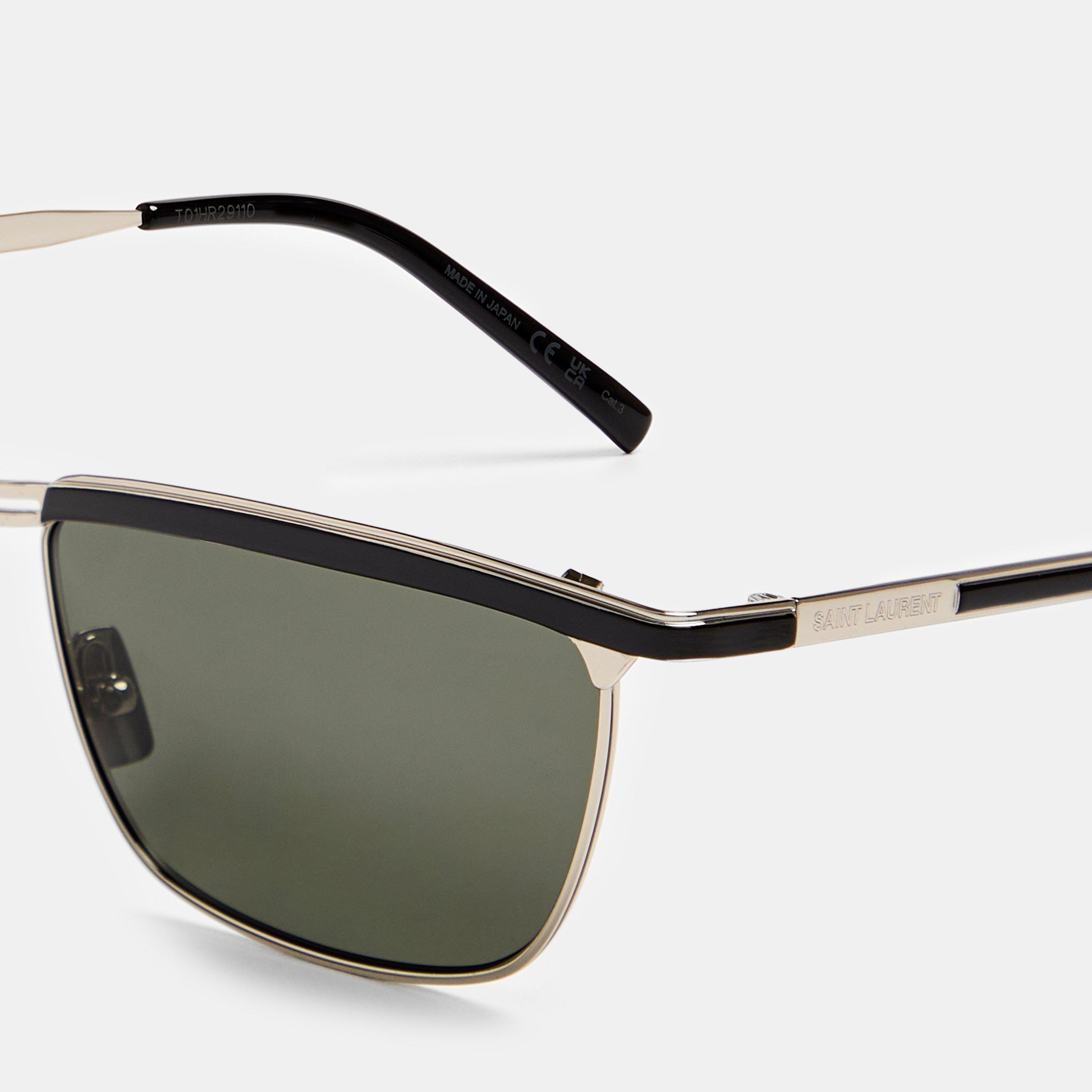Silver/Grey - Saint Laurent - Saint Laurent SL 795 Mens Rectangle Sunglasses - 4
