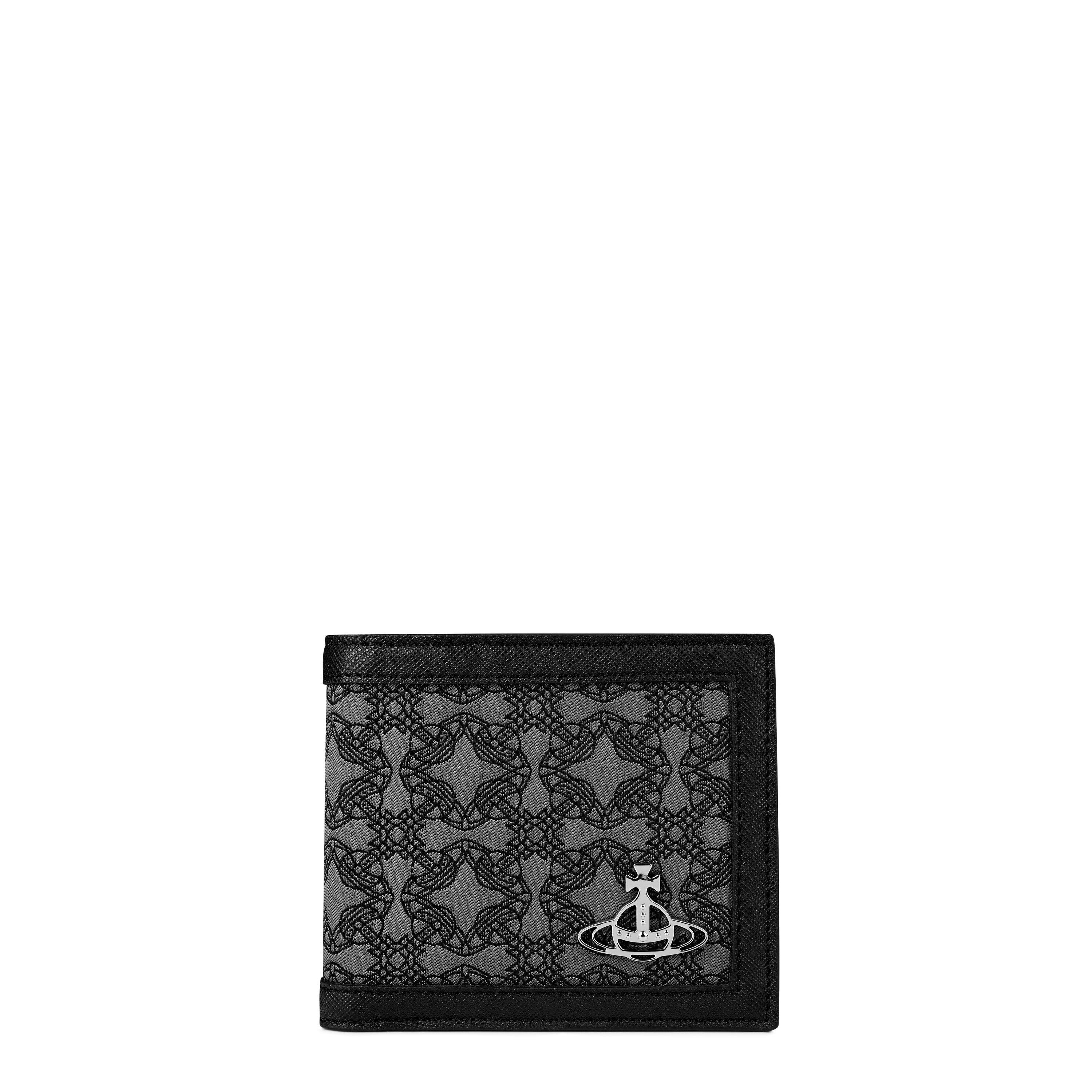 Grey/Black - Vivienne Westwood - Men's Orborama Nylon Billfold Wallet - 1