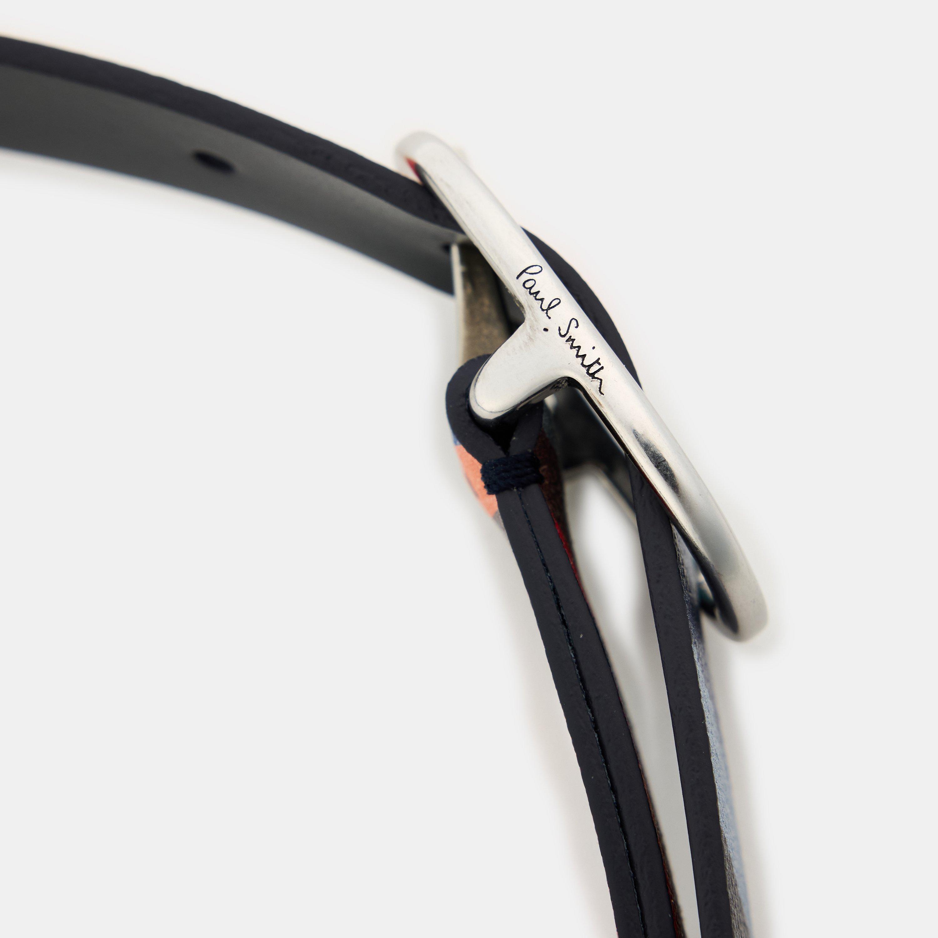 Multicolour - Paul Smith - Women's Reversible Swirl Faux Leather Belt - 3