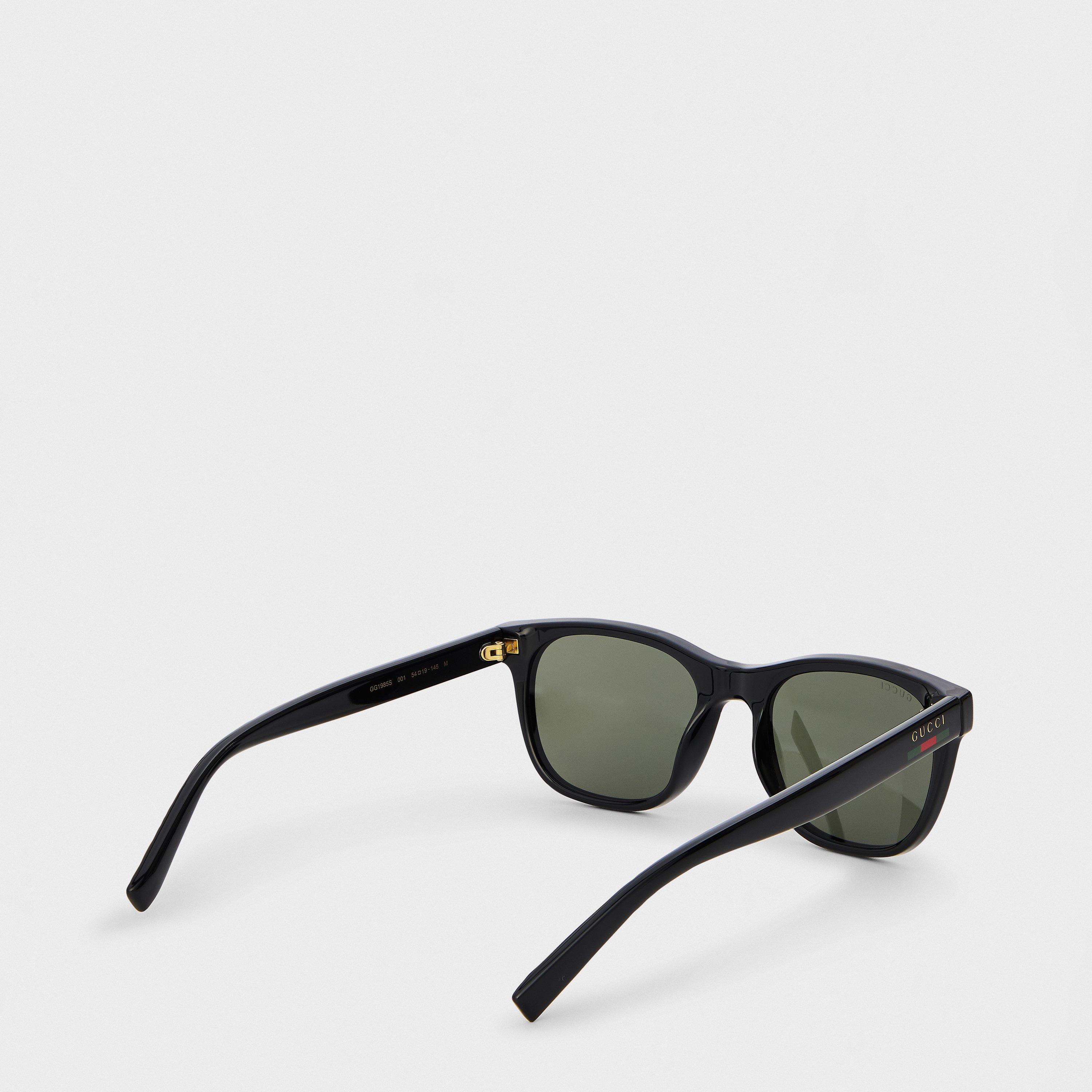 Black/Grey - Gucci - Men's Round Sunglasses - 2