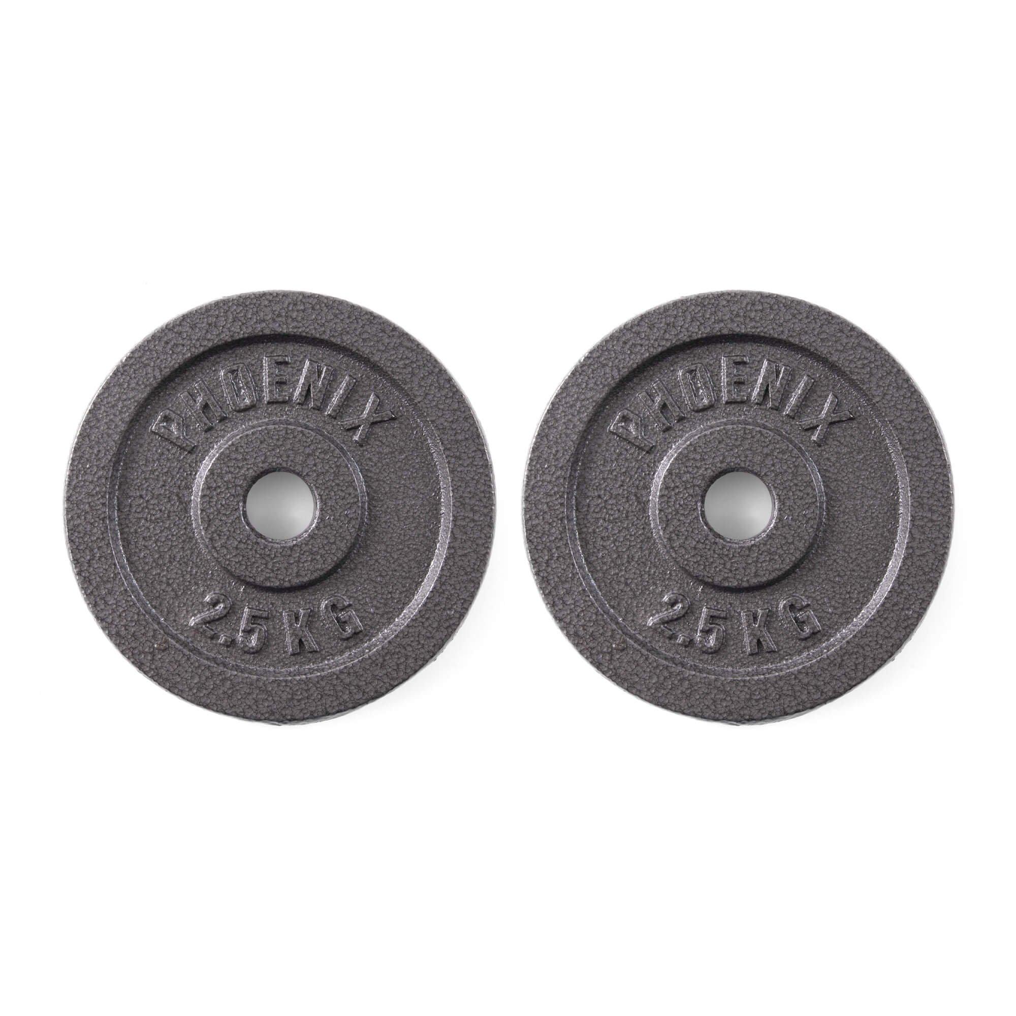 Dark Grey - Phoenix Fitness - Cast Iron Weight Plates 1-Inch Hole - 1