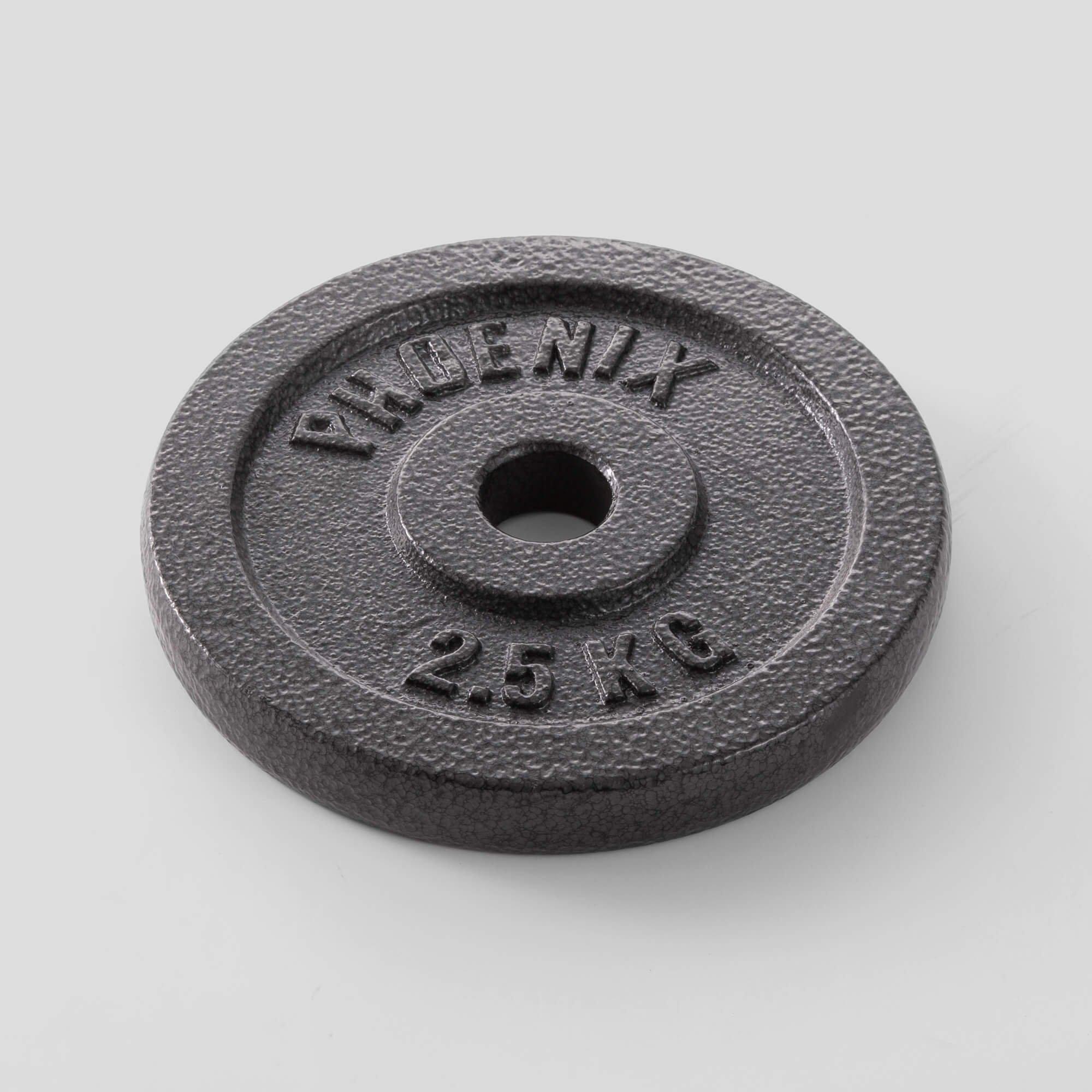 Dark Grey - Phoenix Fitness - Cast Iron Weight Plates 1-Inch Hole - 2