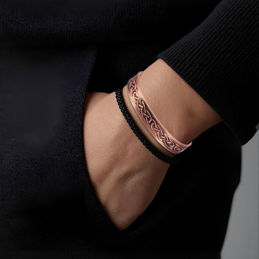 Copper - Aye Do Gifts - Mens Celtic Copper Bangle - Magnetic Energy - 2