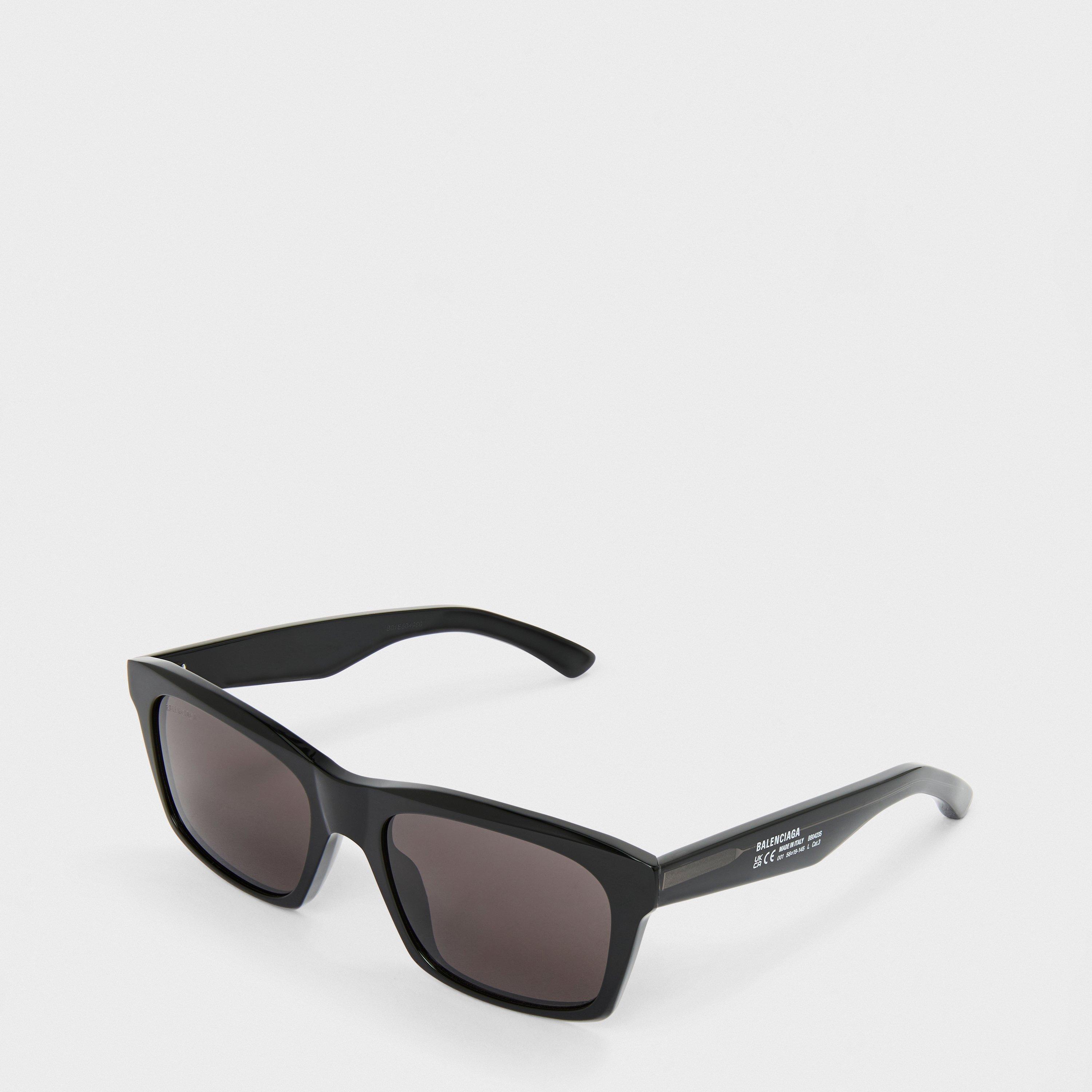 Balenciaga Men's Rectangle Sunglasses - Black/Grey