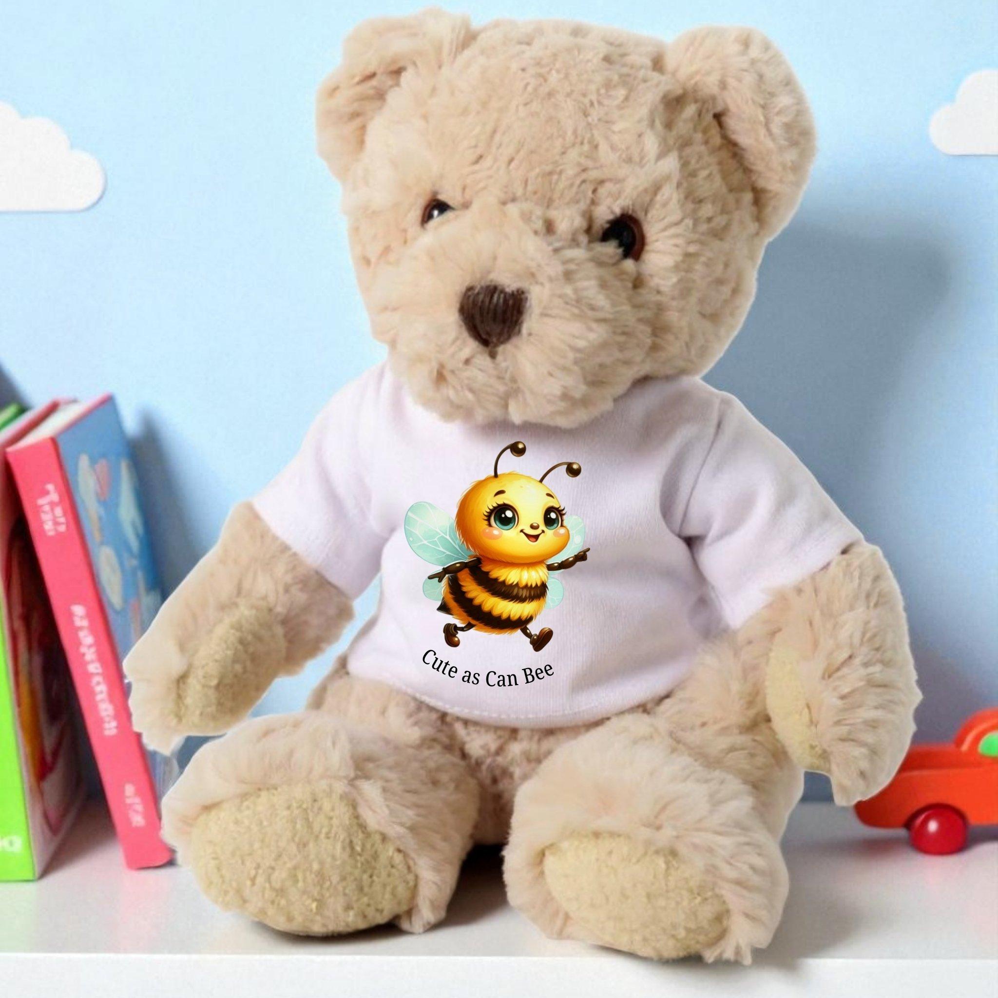 Cream - Aye Do Gifts - Teddy Bear with Cute as Can Bee T-Shirt - 2