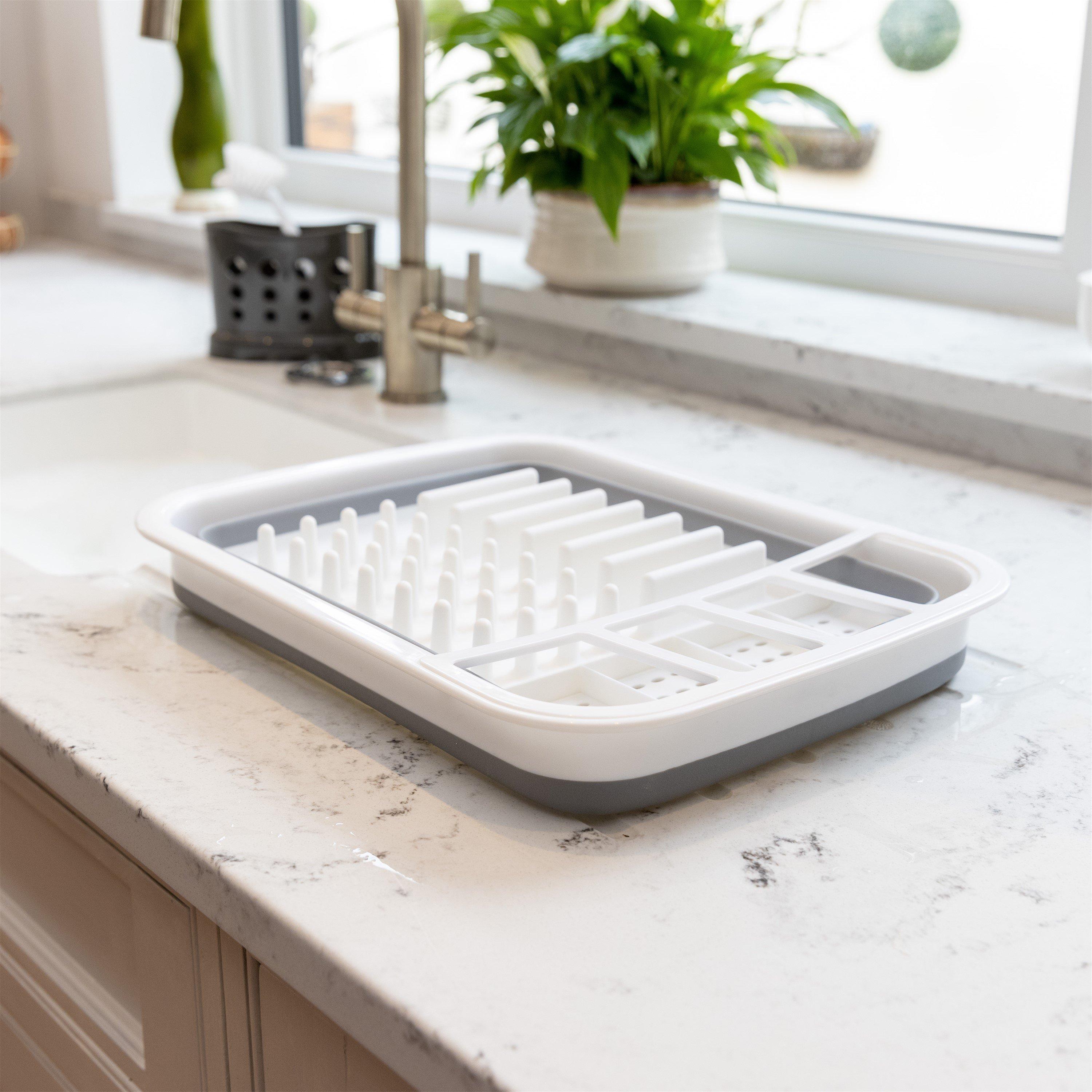 Grey - KitchenCraft - KitchenCraft Collapsible Dish Drainer - 3