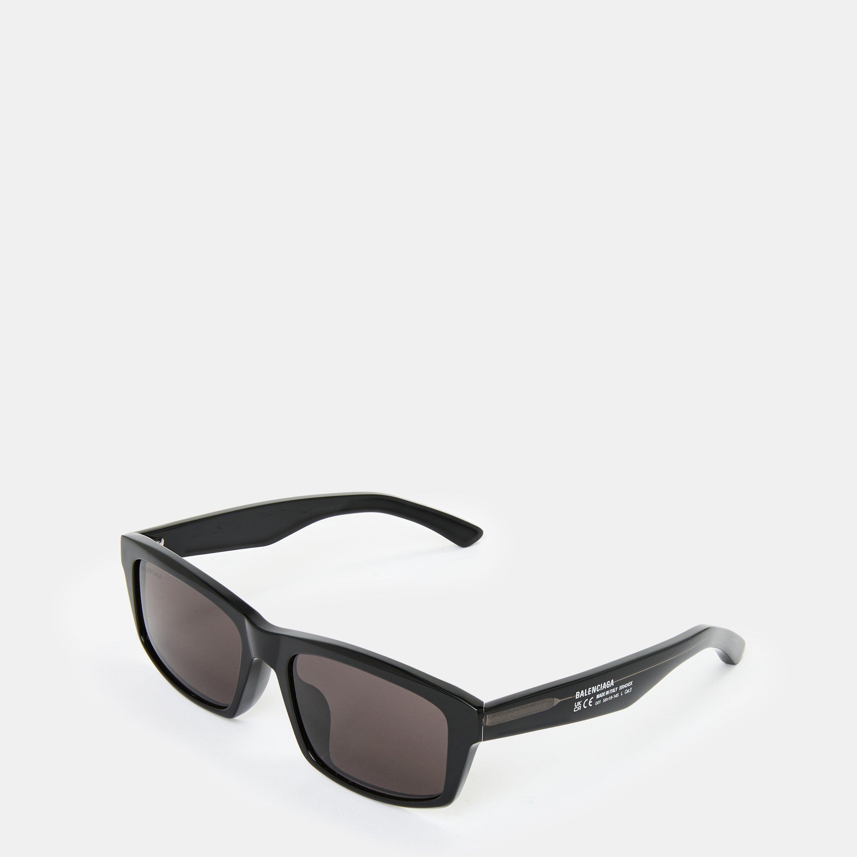 Balenciaga Men's Uv Protection Rectangle Sunglasses - Black/Grey