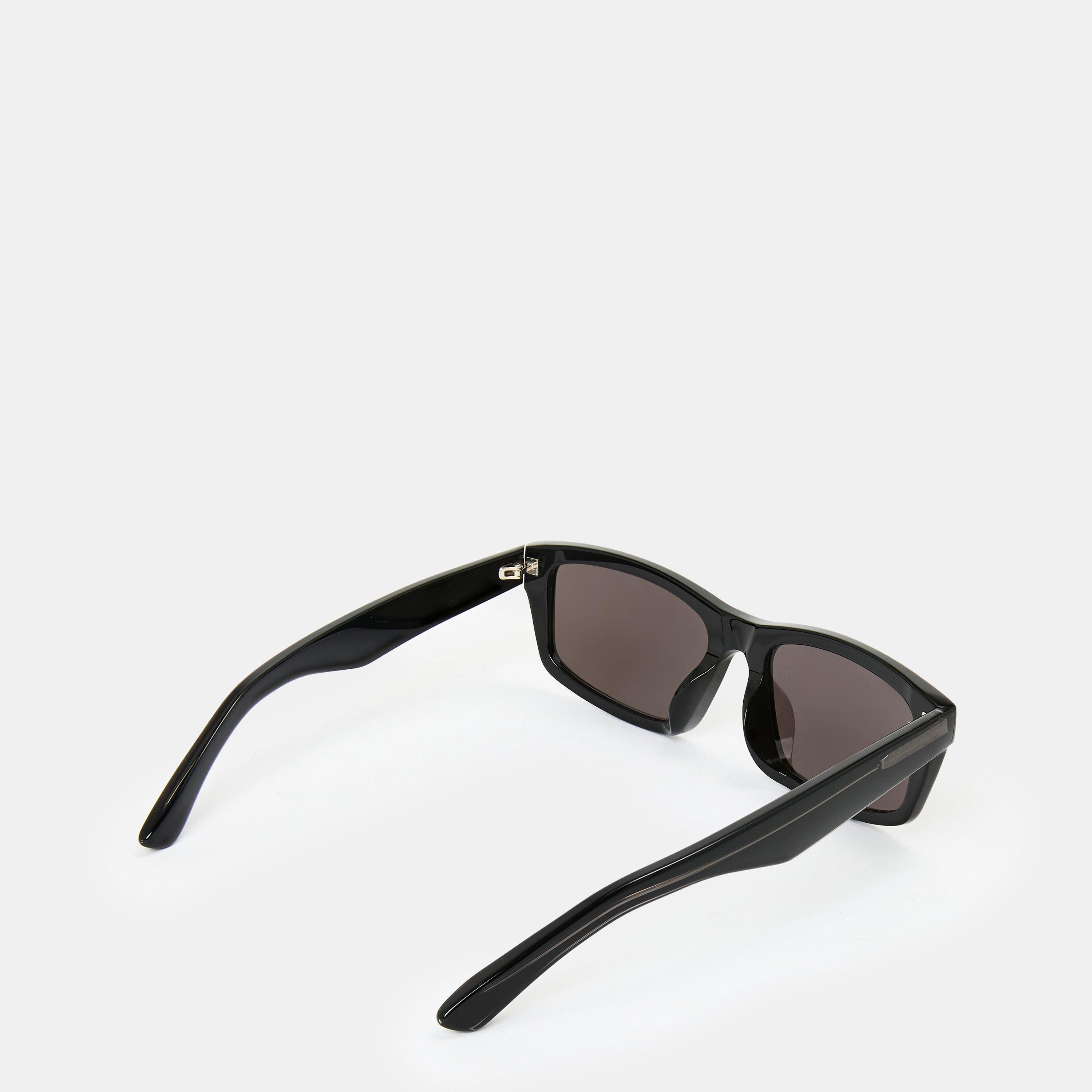 Black/Grey - Balenciaga - Men's Rectangle Sunglasses - 2