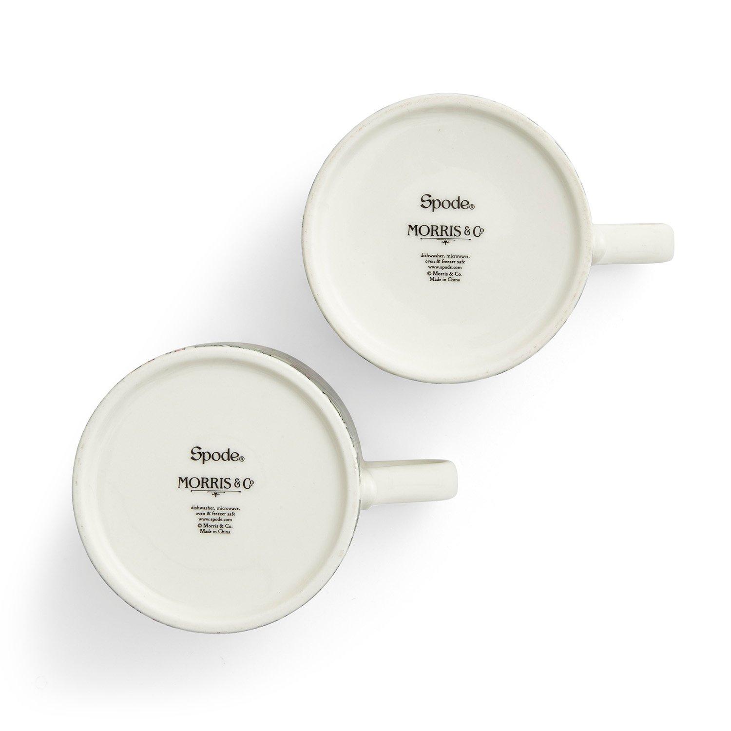 Green - Spode - Spode Morris & Co. Daffodil Set of 2 Mugs - 6