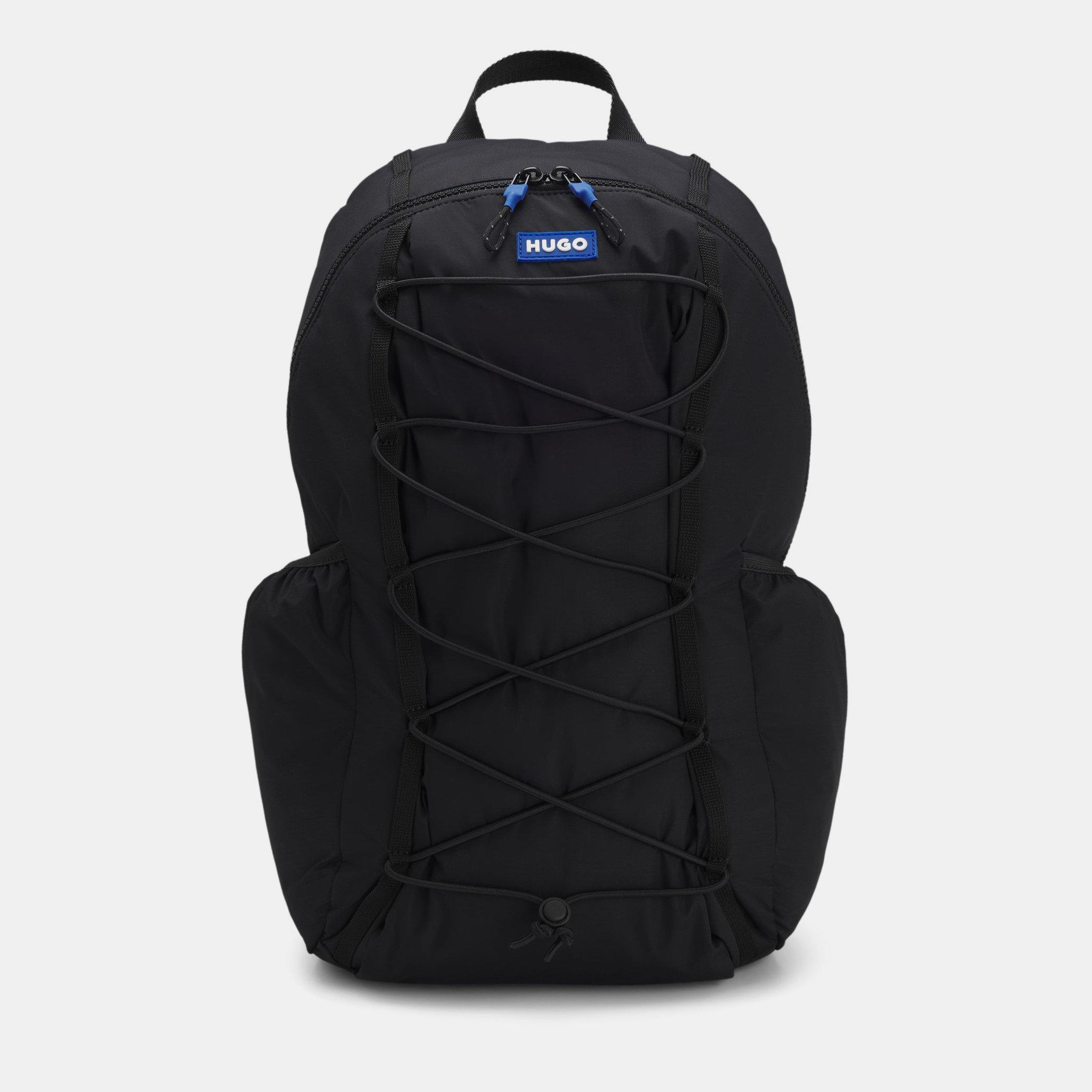 Black 001 - Hugo - Mens HUGO Rope Utility Backpack with Logo Detail (Vytal) - 1