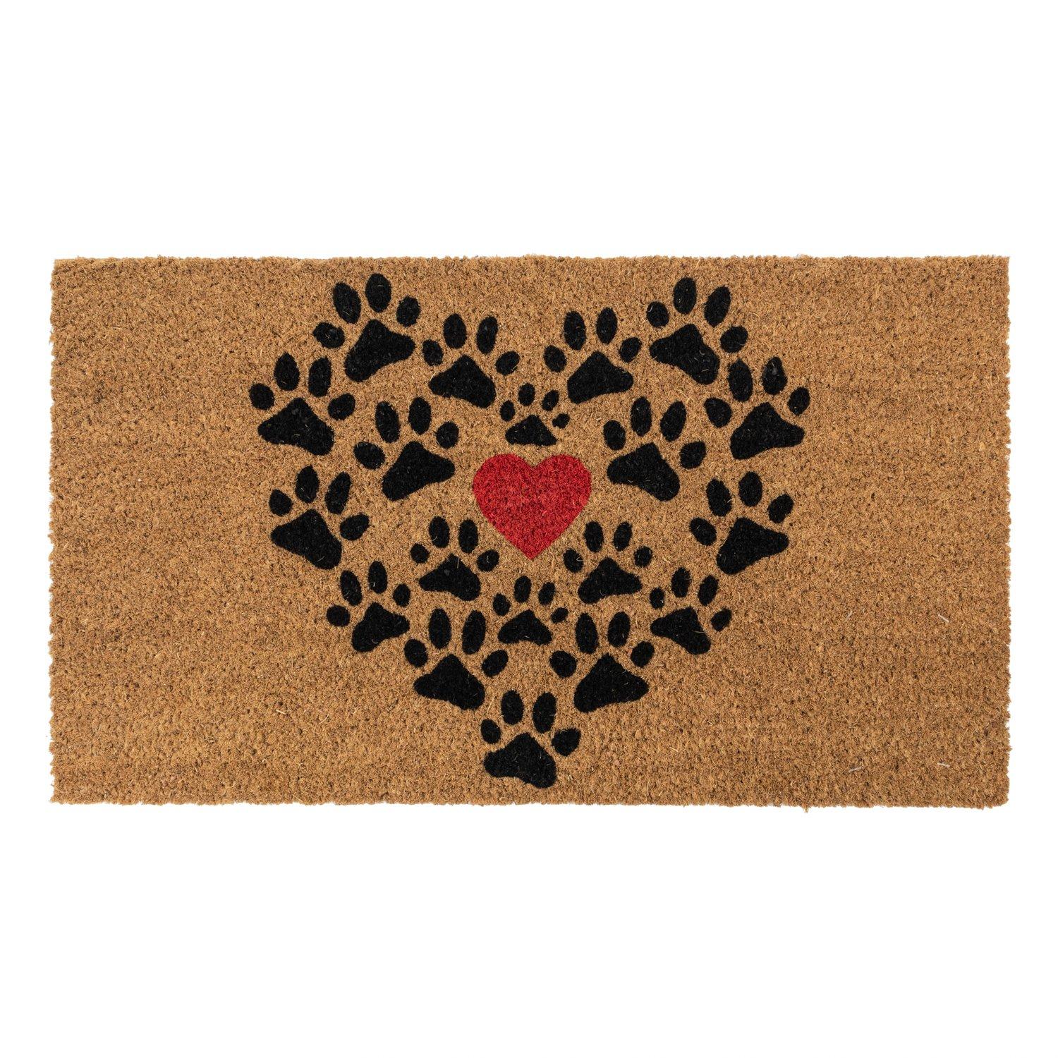 Multi - JVL - JVL Latex Coir - Heart Paws 40x70cm - 1