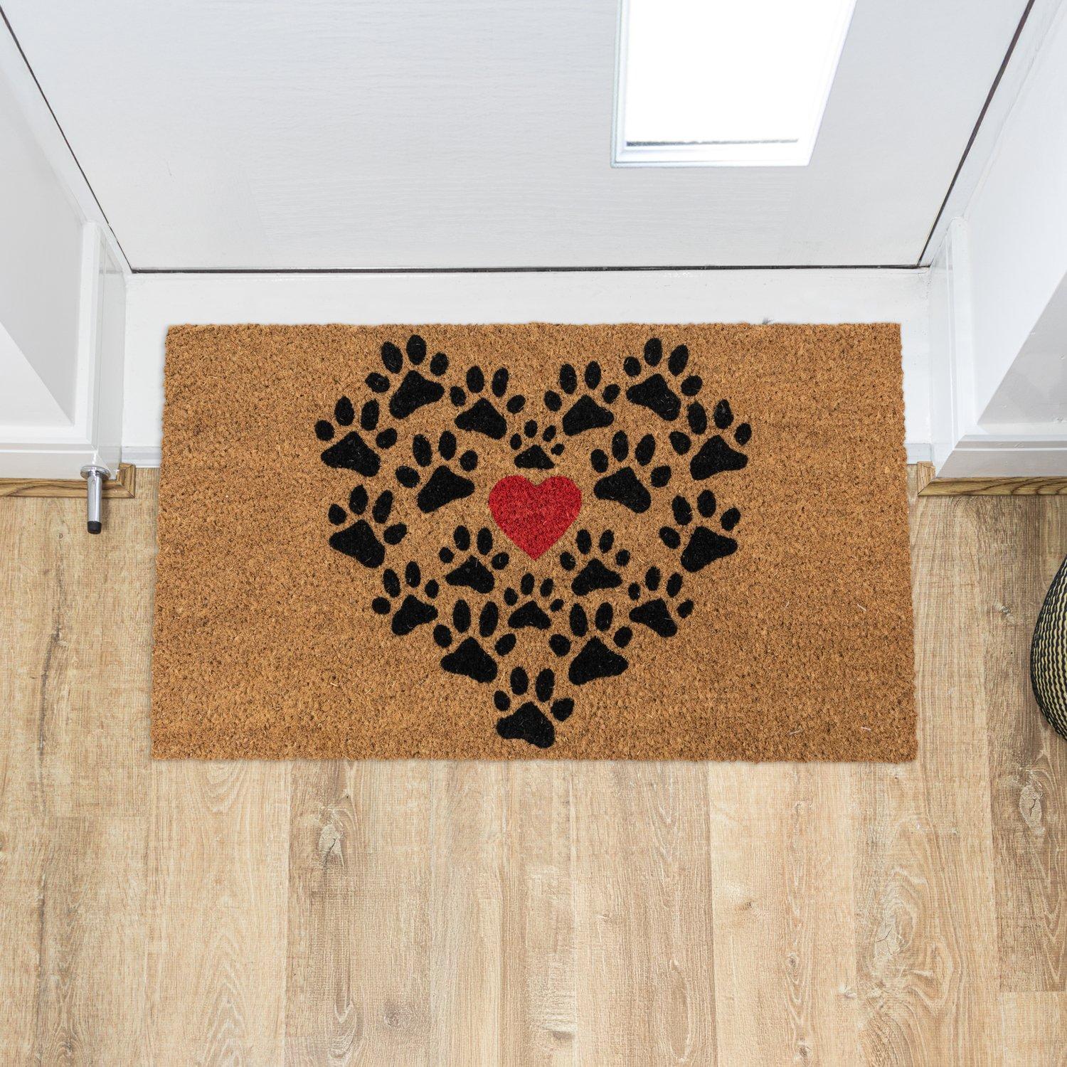 Multi - JVL - JVL Latex Coir - Heart Paws 40x70cm - 13
