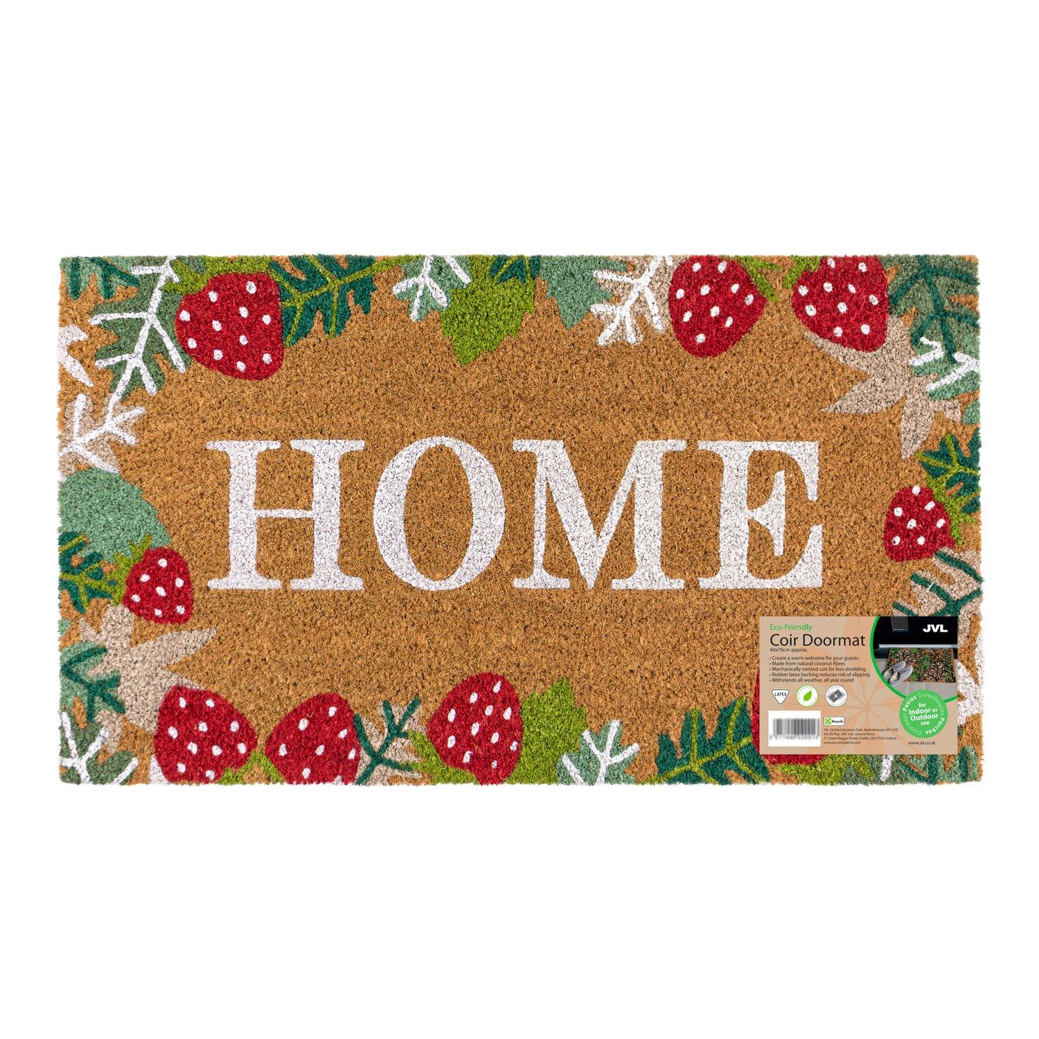 Multi - JVL - JVL Latex Coir - Strawberry Fields 40x70cm - 14