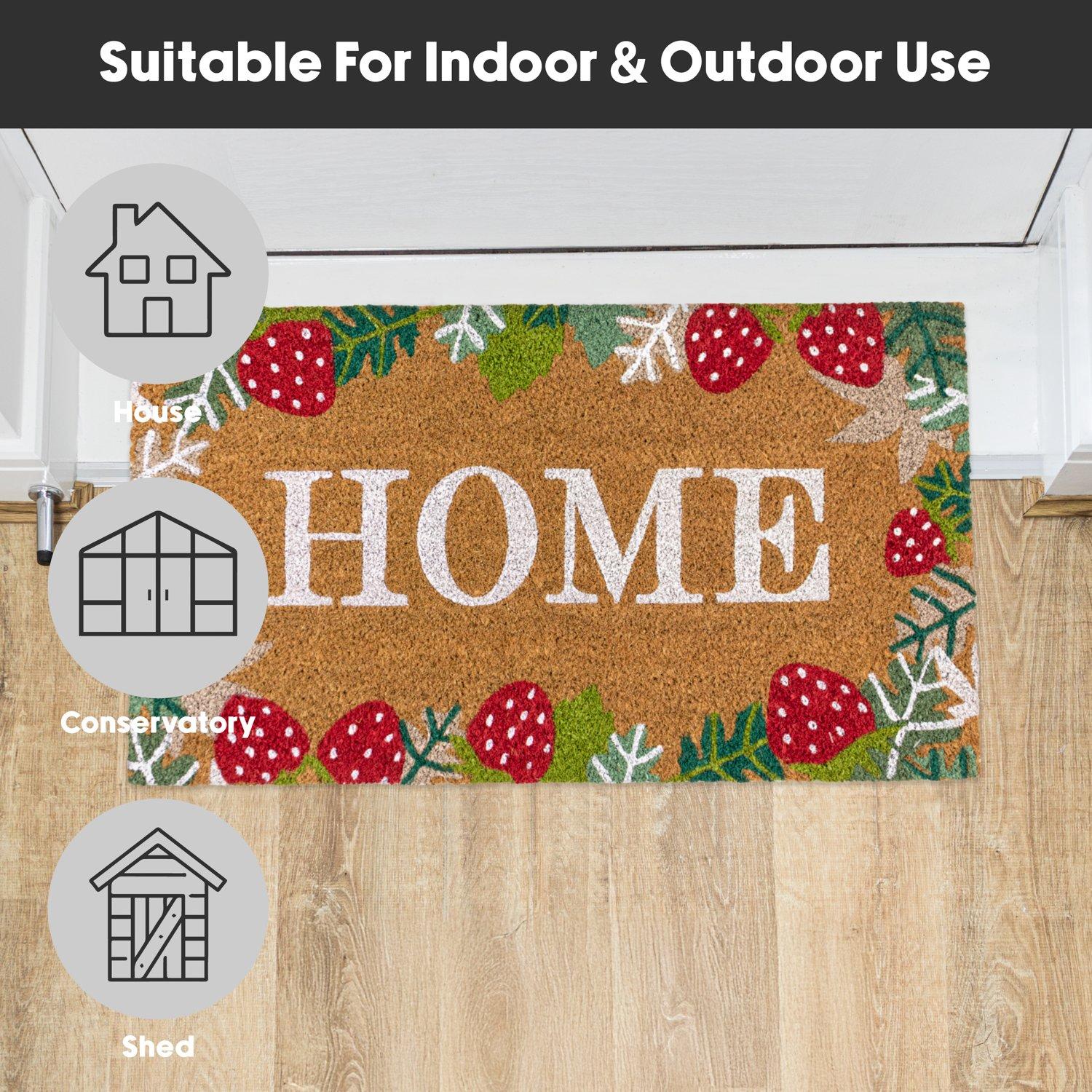 Multi - JVL - JVL Latex Coir - Strawberry Fields 40x70cm - 9