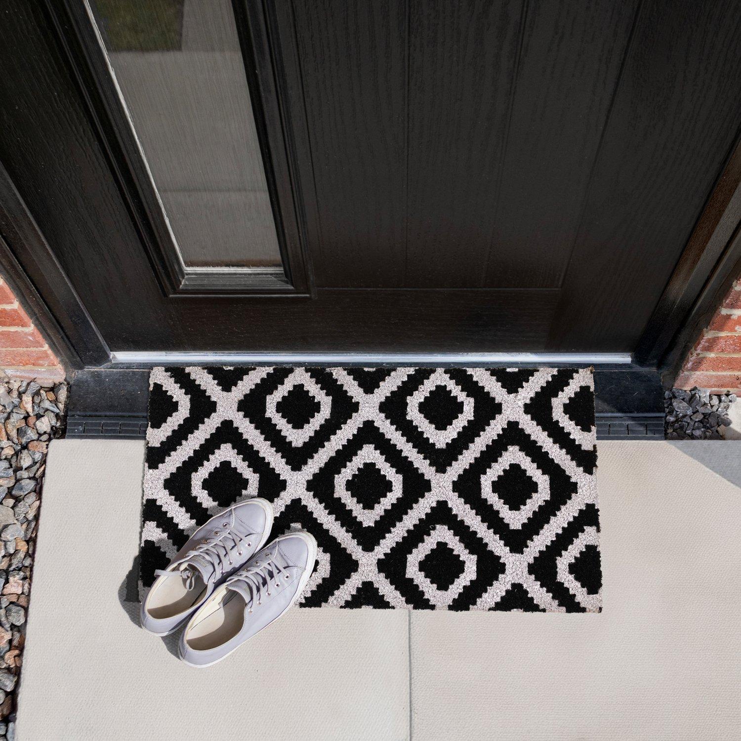 Multi - JVL - JVL Latex Coir - Monochrome Diamond 40x70cm - 11