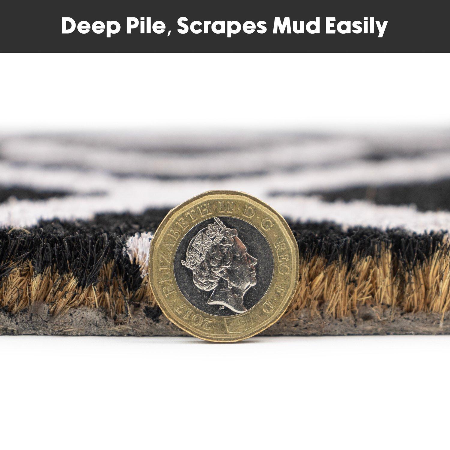 Multi - JVL - JVL Latex Coir - Monochrome Diamond 40x70cm - 7