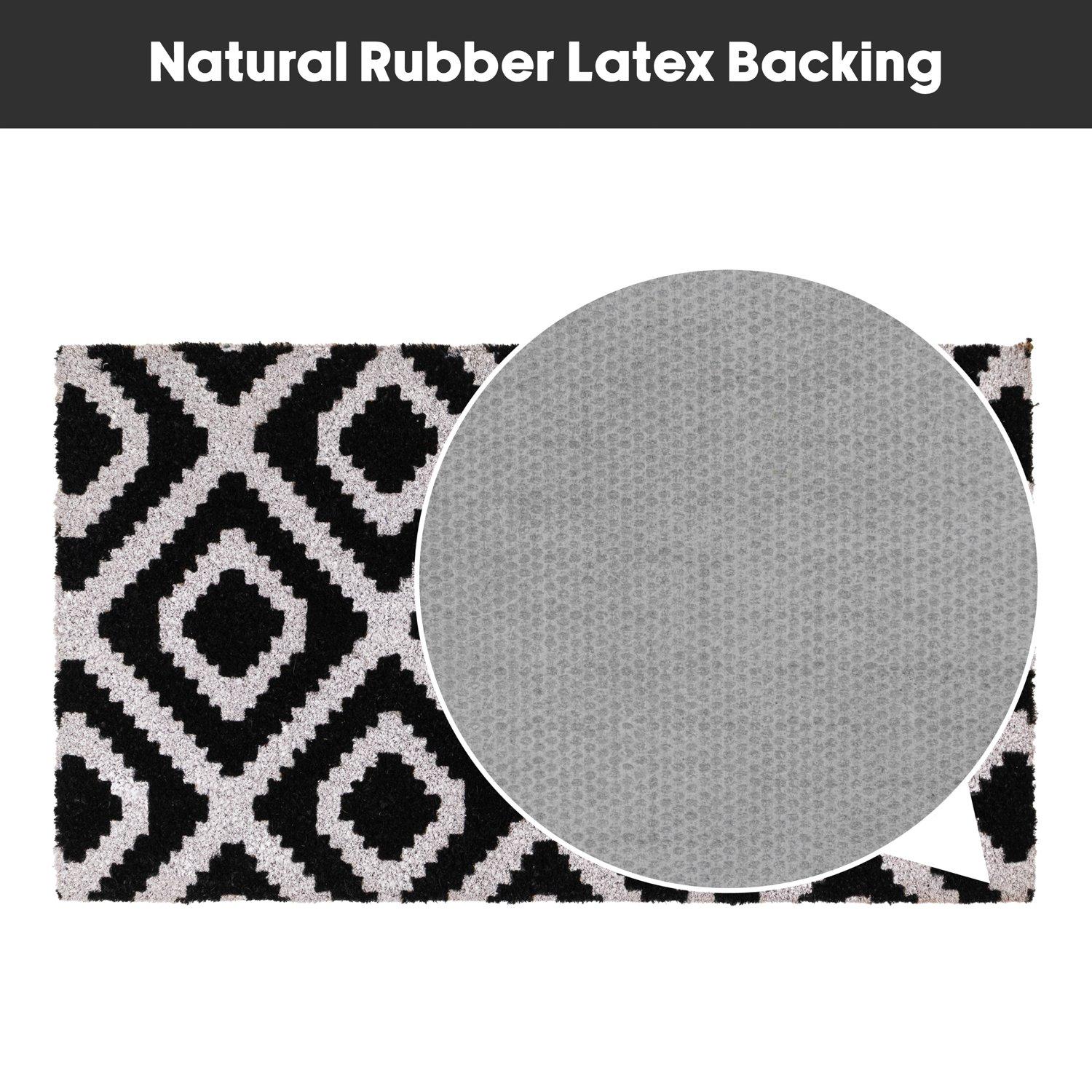 Multi - JVL - JVL Latex Coir - Monochrome Diamond 40x70cm - 8