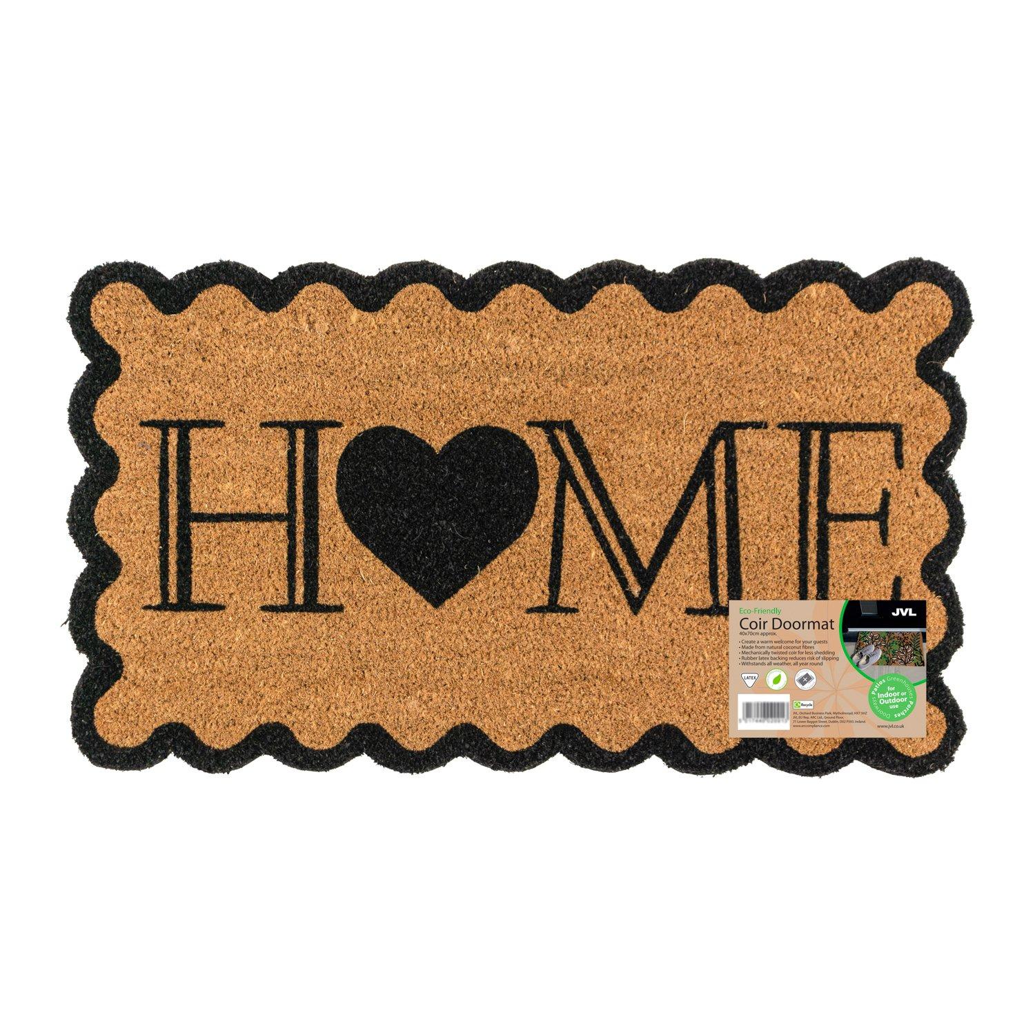 Multi - JVL - JVL Latex Coir - Scalloped Home 40x70cm - 13