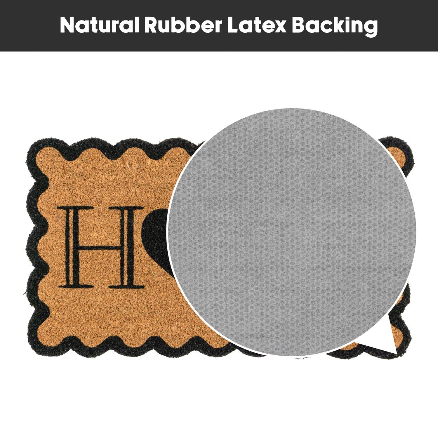 Multi - JVL - JVL Latex Coir - Scalloped Home 40x70cm - 7