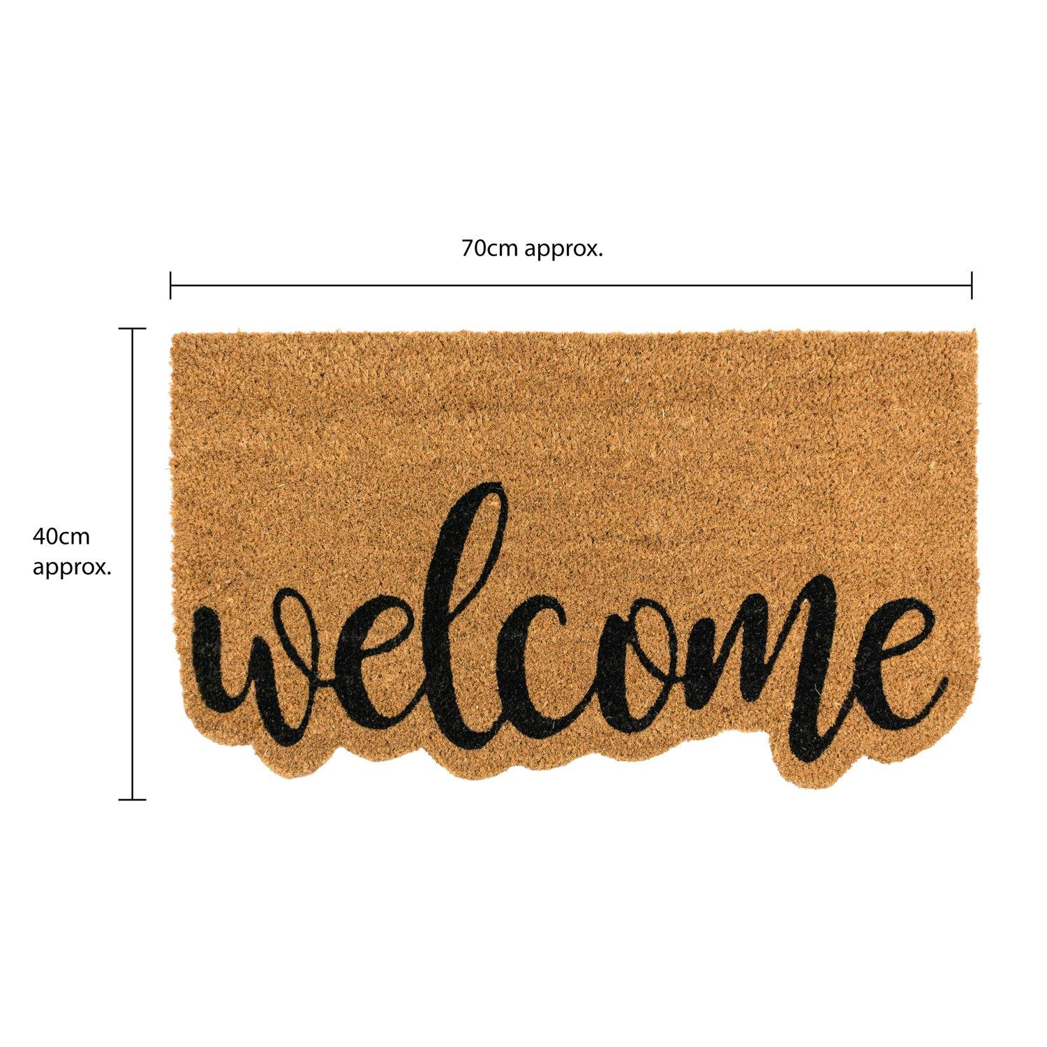 Multi - JVL - JVL Latex Shaped Coir - Welcome 40x70cm - 14
