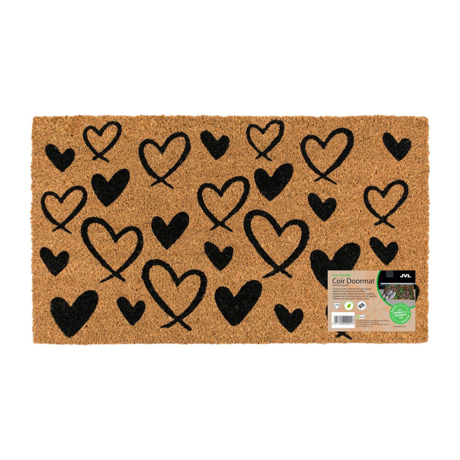 Multi - JVL - JVL Latex Coir - Hearts 40x70cm - 14
