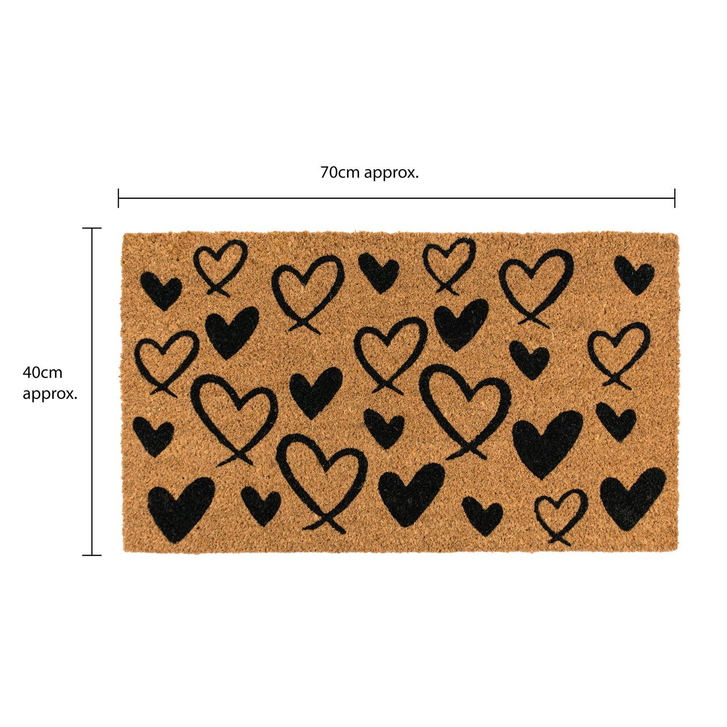 Multi - JVL - JVL Latex Coir - Hearts 40x70cm - 15