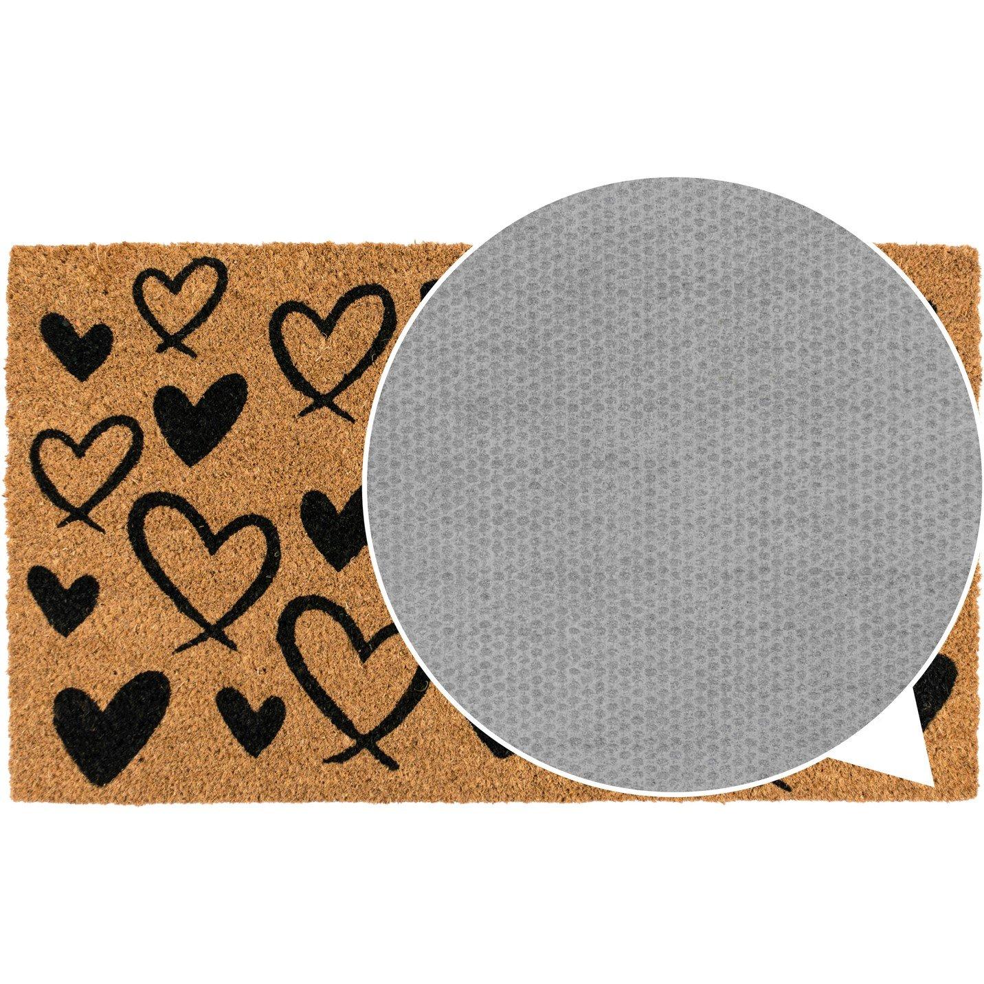 Multi - JVL - JVL Latex Coir - Hearts 40x70cm - 5