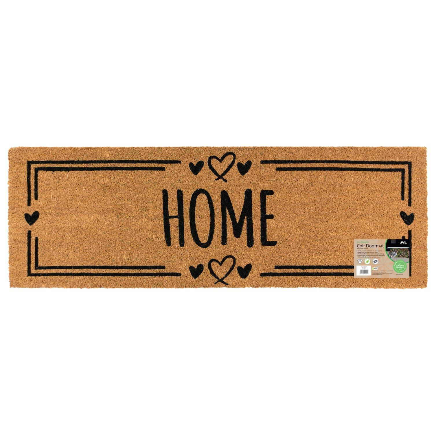Multi - JVL - JVL Latex Coir Runner - Home Hearts 40x120cm - 12
