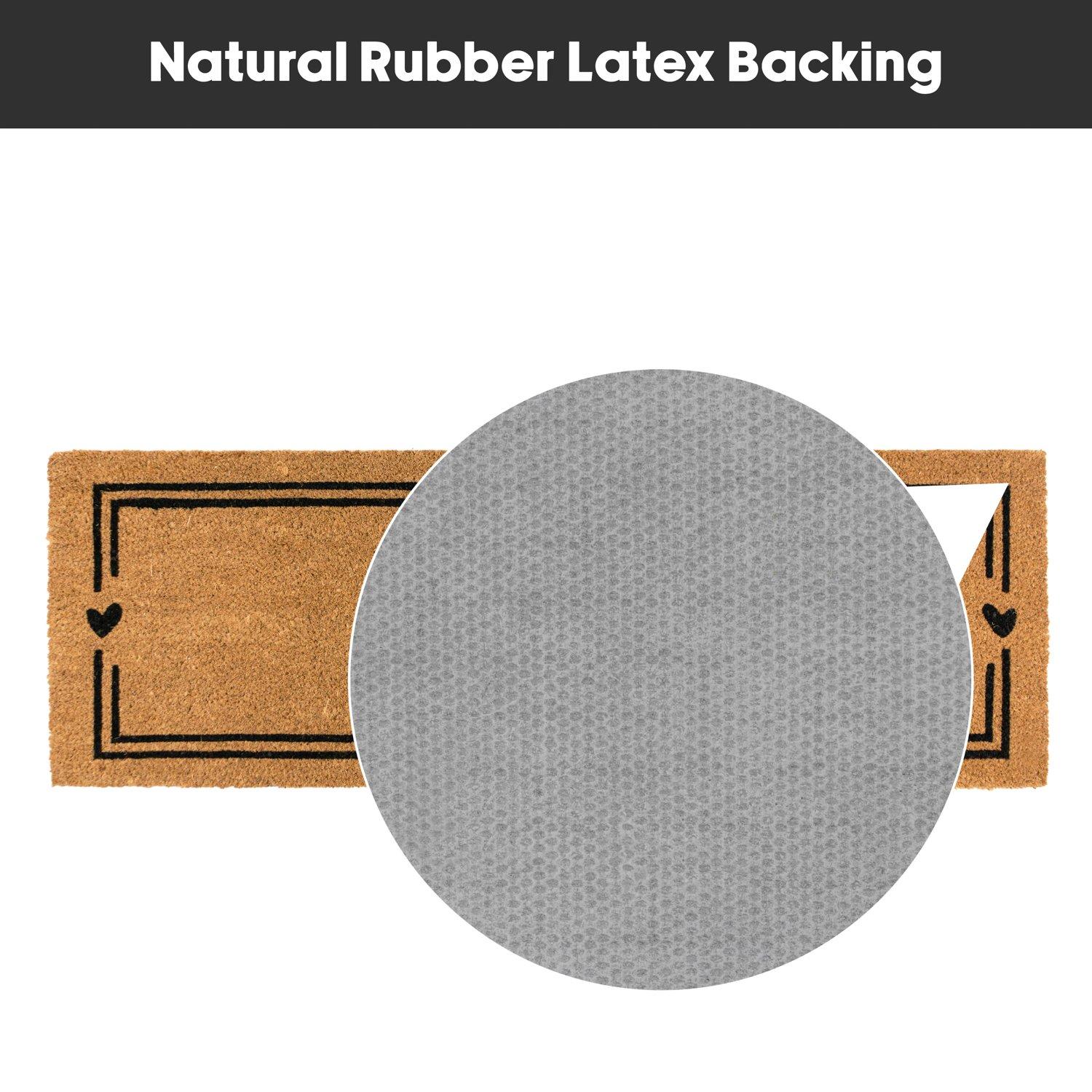 Multi - JVL - JVL Latex Coir Runner - Home Hearts 40x120cm - 8