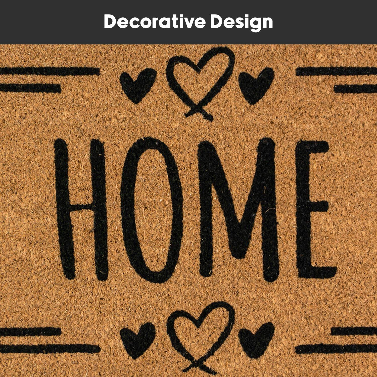 Multi - JVL - JVL Latex Coir Runner - Home Hearts 40x120cm - 9