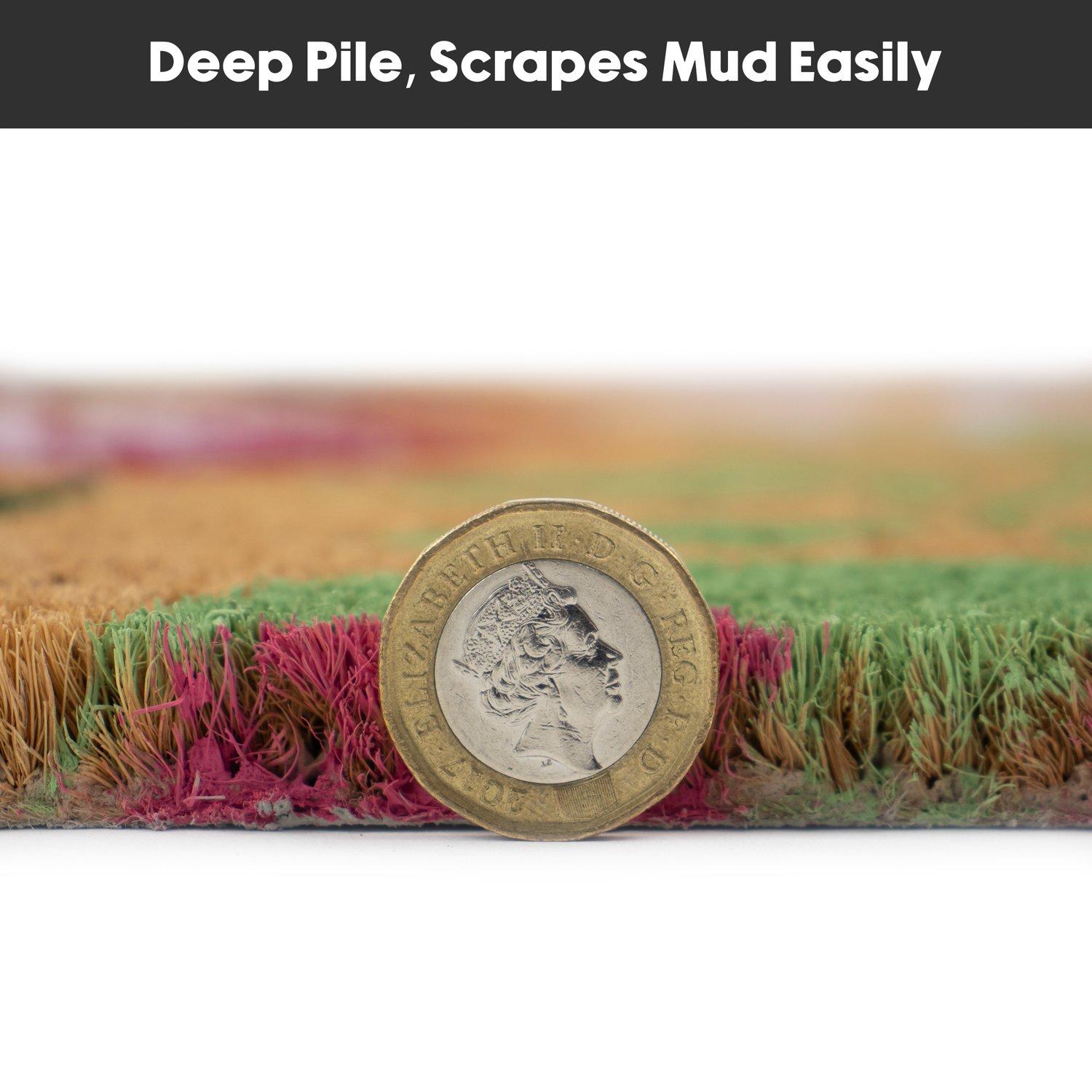 Multi - JVL - JVL Latex Coir - Flowers 45x75cm - 7